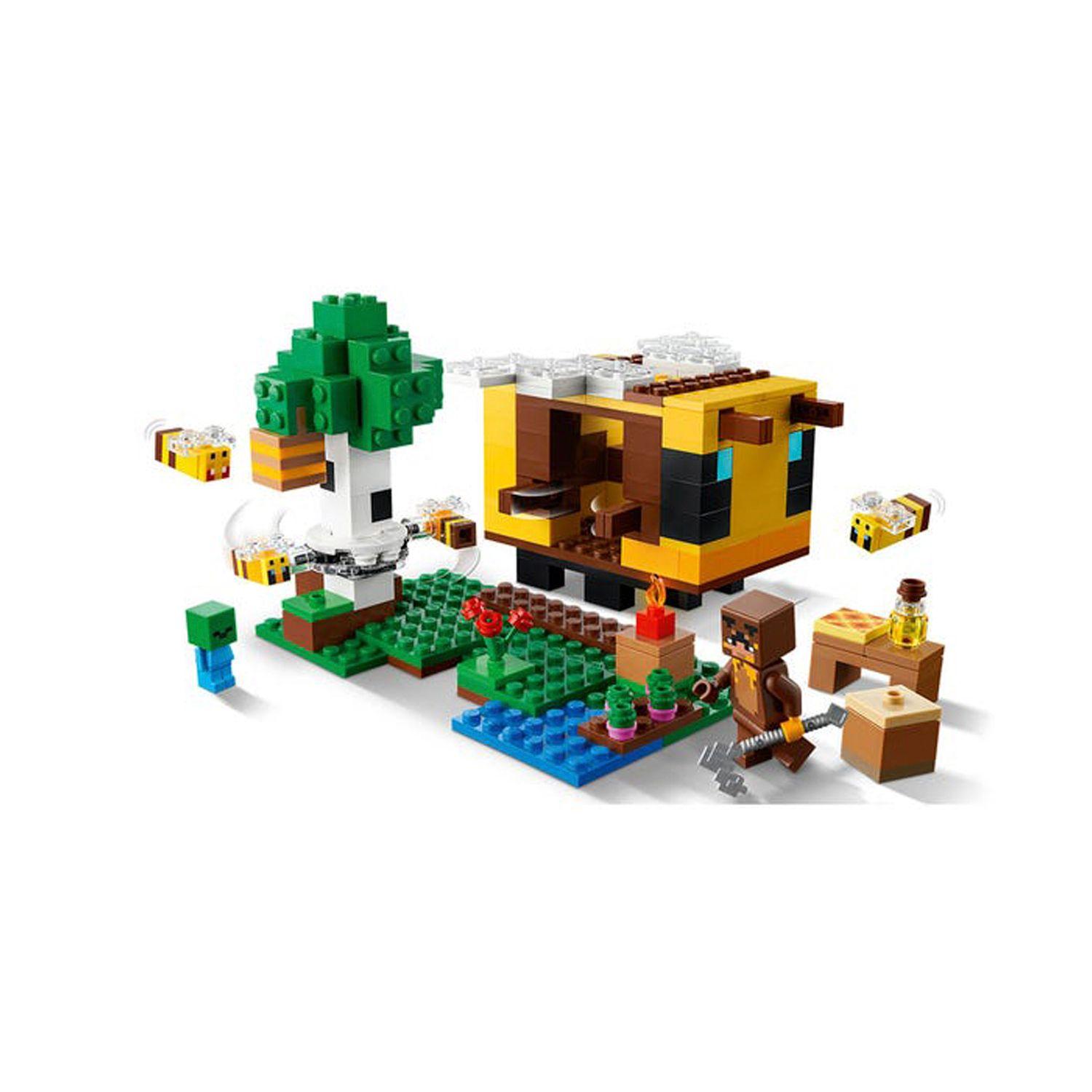 Lego Minecraft La Cabaña Abeja 21241- Crazygames-2