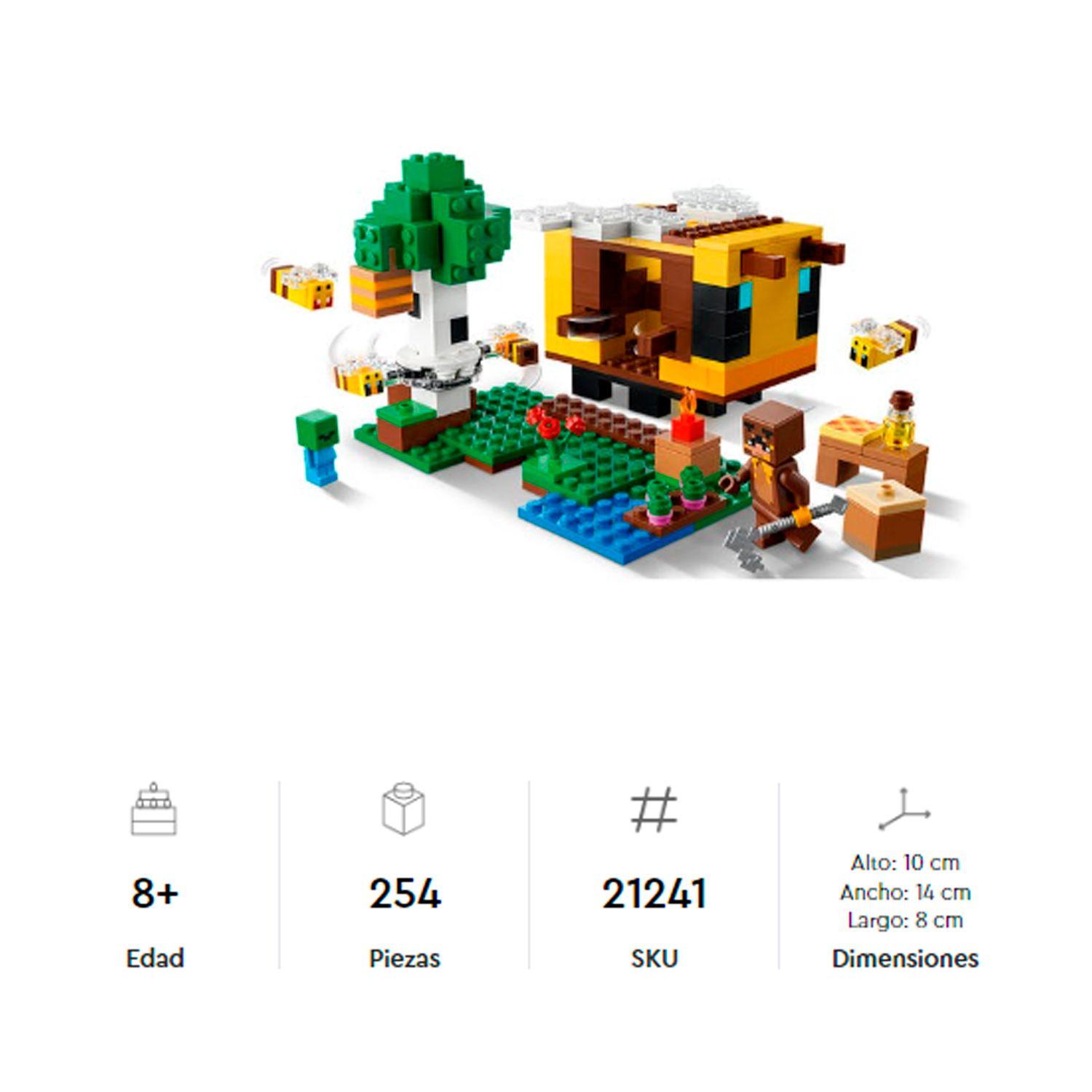 Lego Minecraft La Cabaña Abeja 21241- Crazygames-5