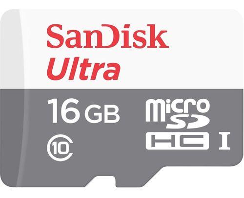 Memoria Micro Sd Sandisk 16gb Clase 10-80mbps -pc-celular--0