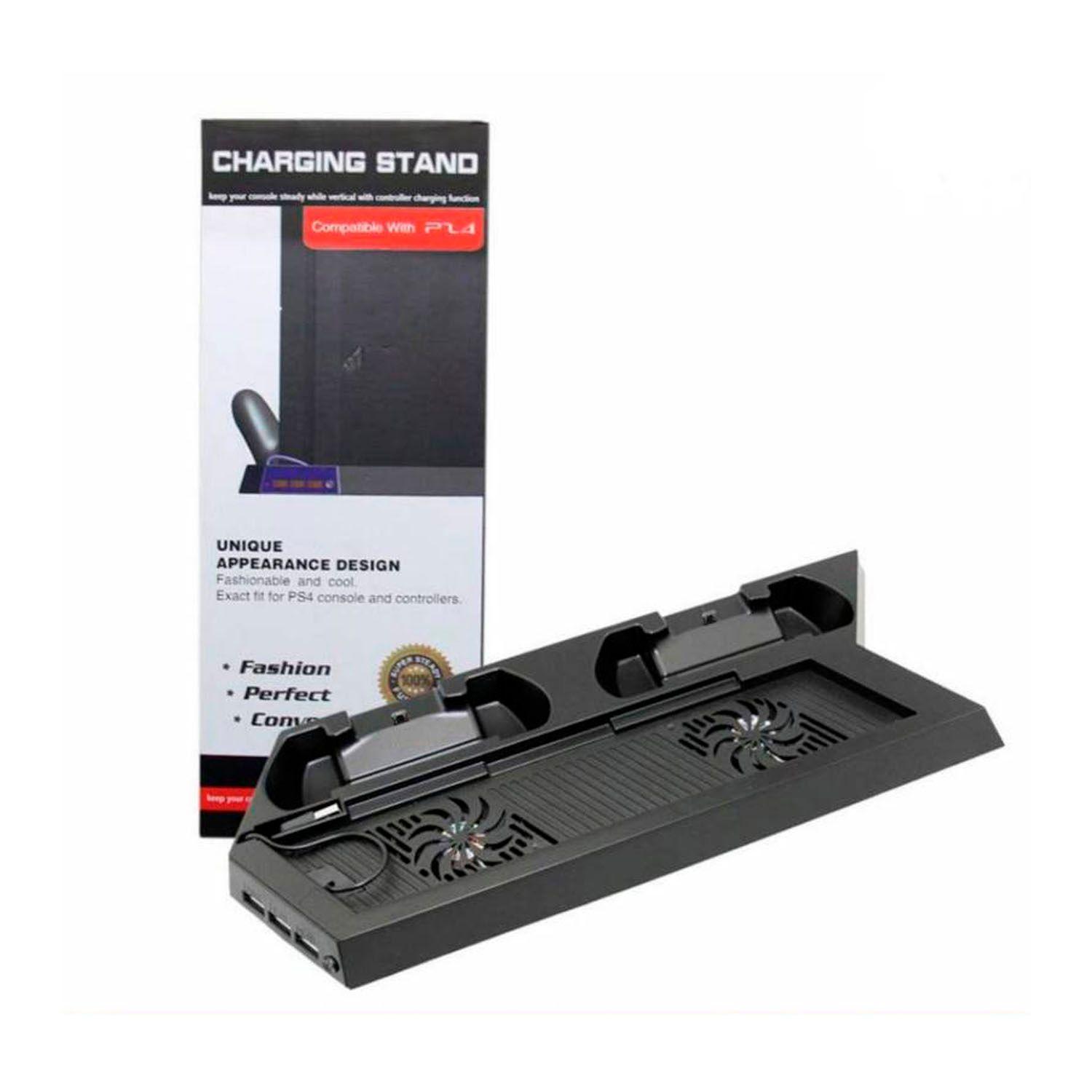 Base Vertical con Ventilacion Y Carga Compatible PS4 Fat-0