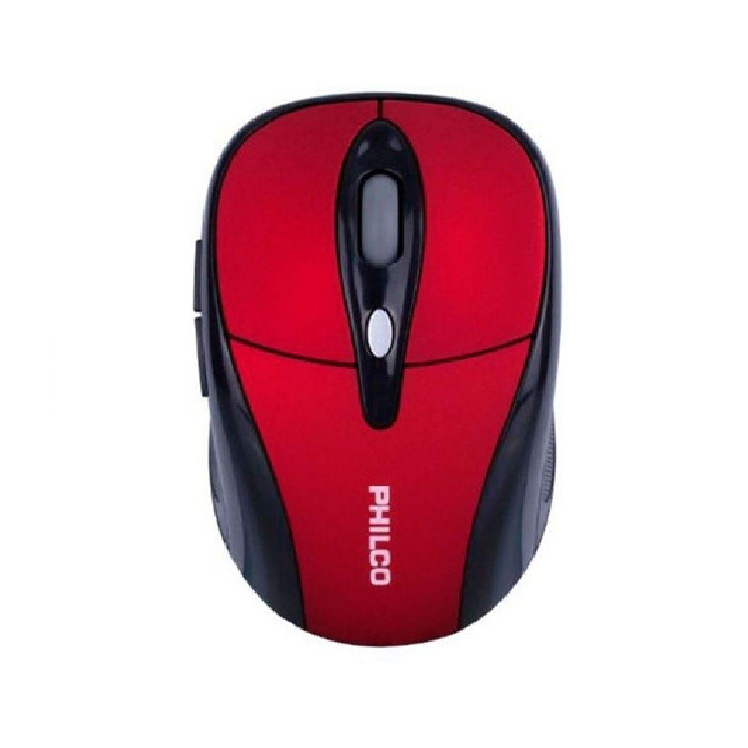 Mouse Optico 3d Inalambrico Philco Rojo 245wr - Crazygames-0