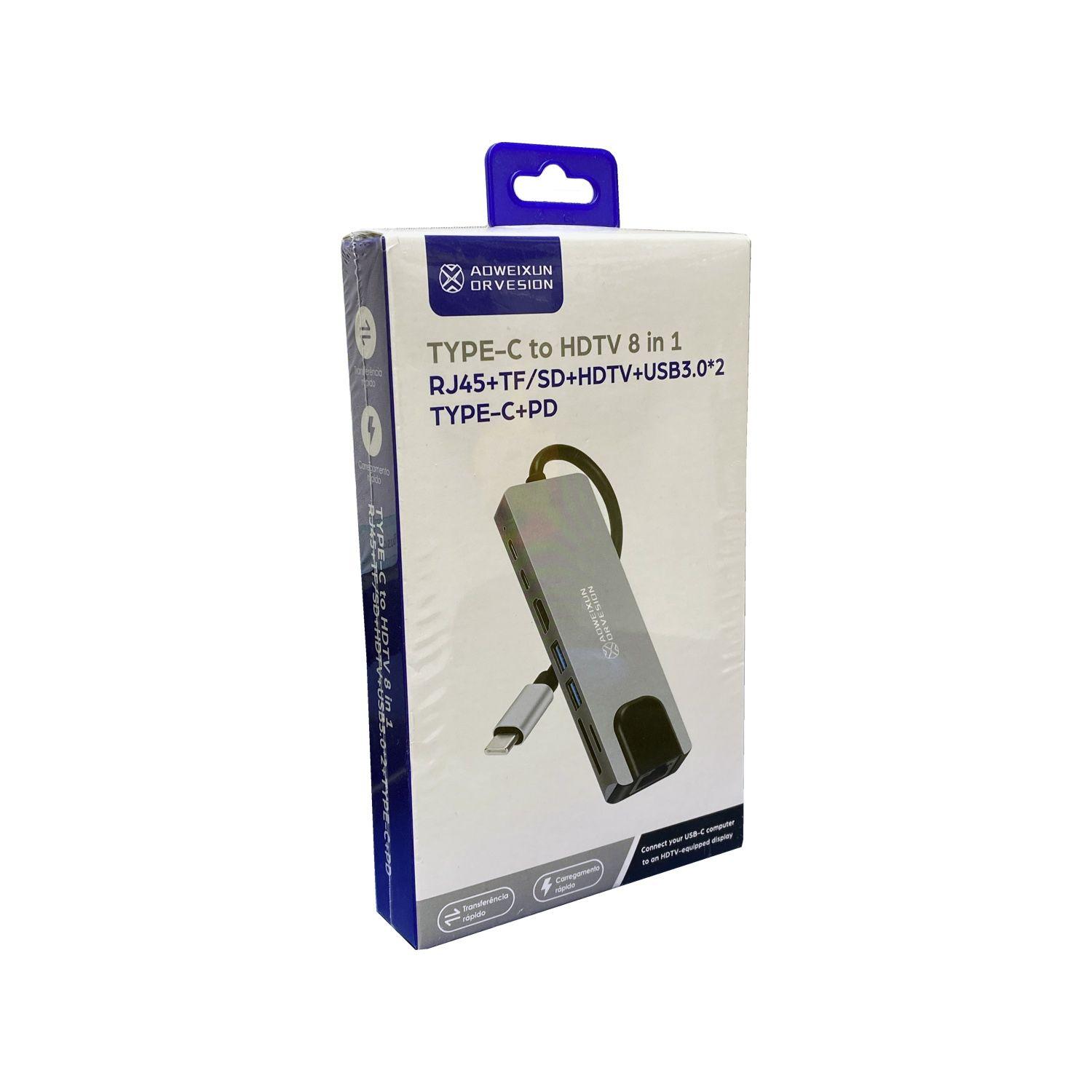 Dock Station Adaptador Usb Tipo C 8 en 1 (SD/Hdmi/Usb/TipoC)-2