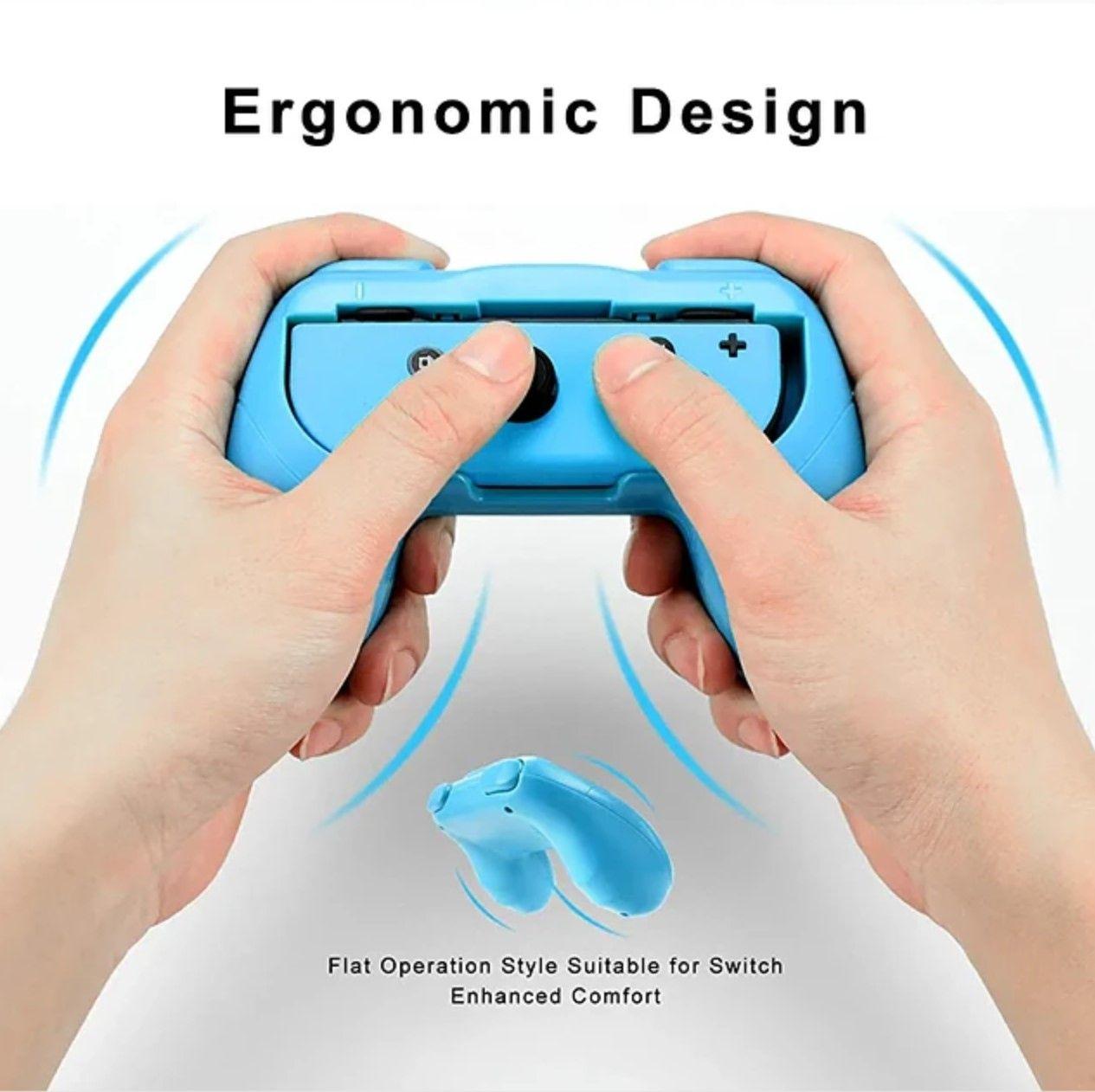 Grip L+R Para Control Joycon (2 unidades) Color Rojo Neon-1