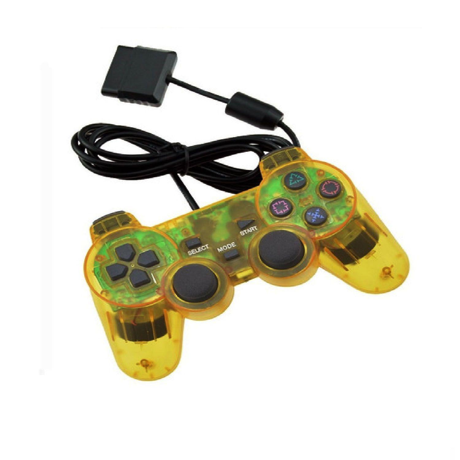 Joystick Compatible Ps2 Doble Shock Amarillo- Crazygames-0