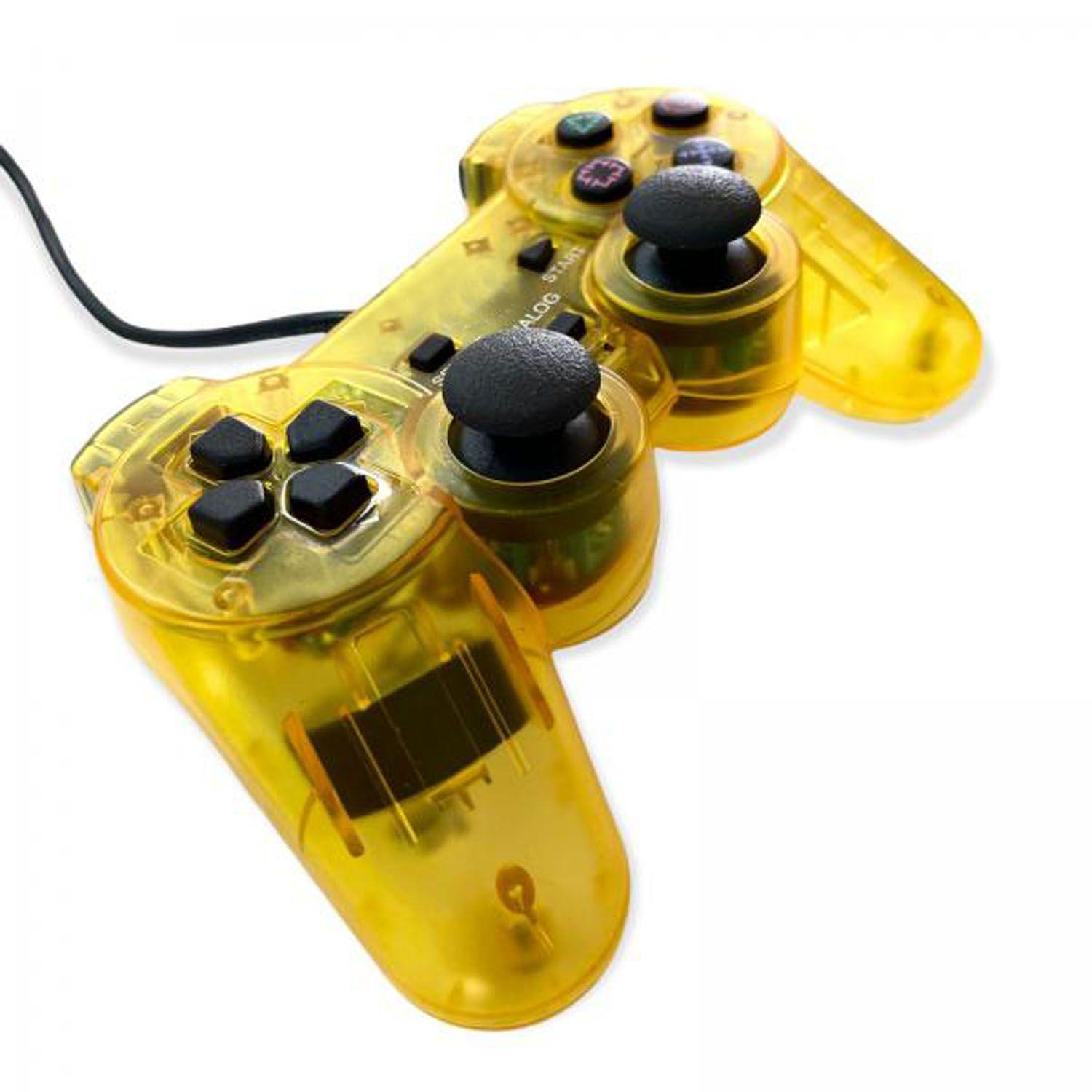 Joystick Compatible Ps2 Doble Shock Amarillo- Crazygames-1