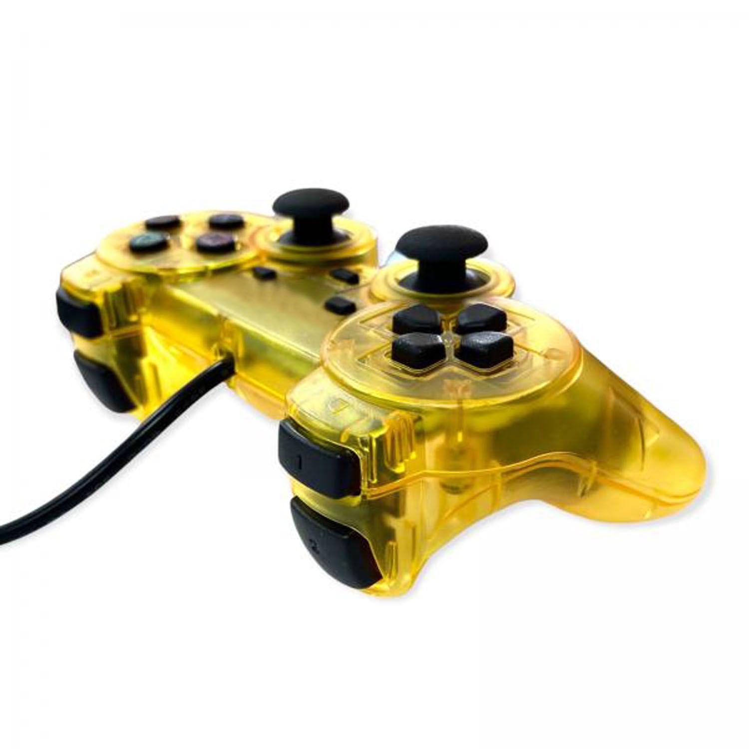 Joystick Compatible Ps2 Doble Shock Amarillo- Crazygames-2