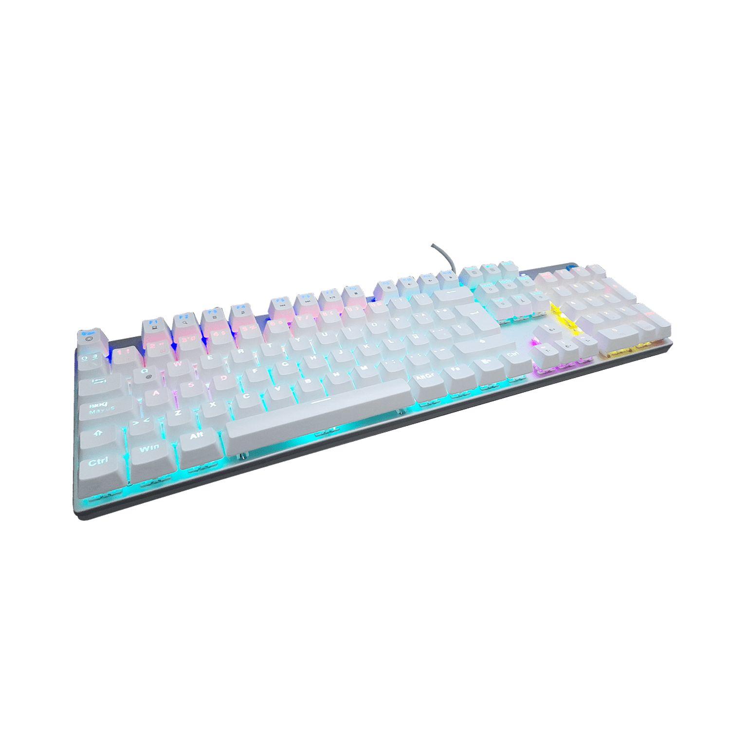 Teclado Mecanico Hp Gk400f White - Sw Blue Layout Español-2