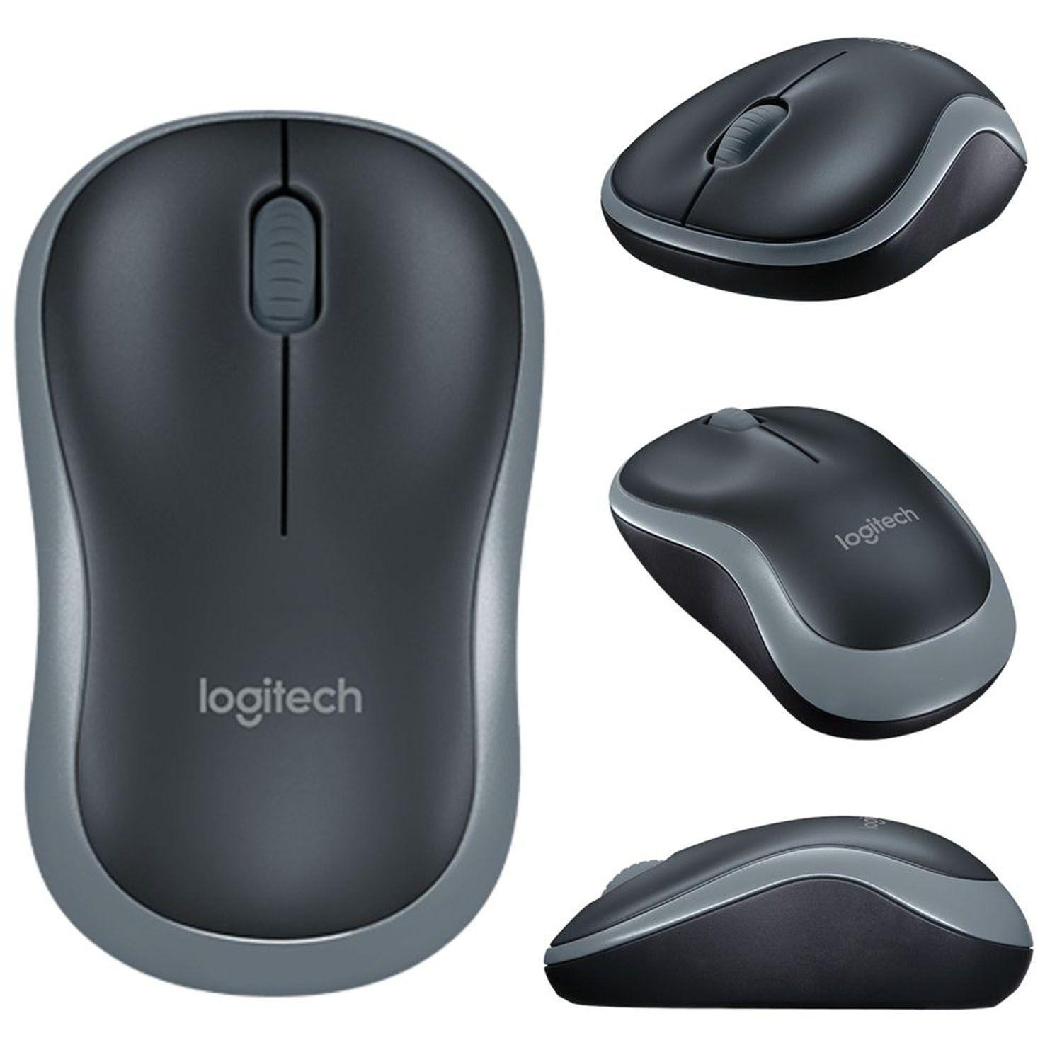 Mouse Inalámbrico Logitech  M185 Plomo - Crazygames-2