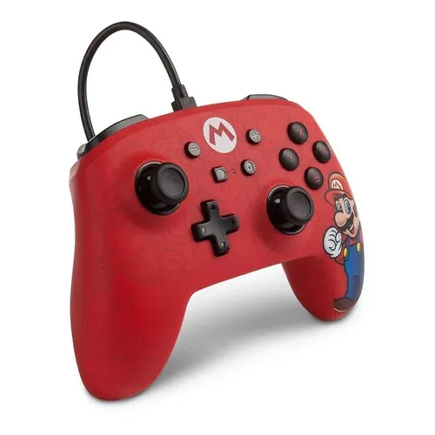 Control Pro Alámbrico Switch Super Mario Red Power A-1
