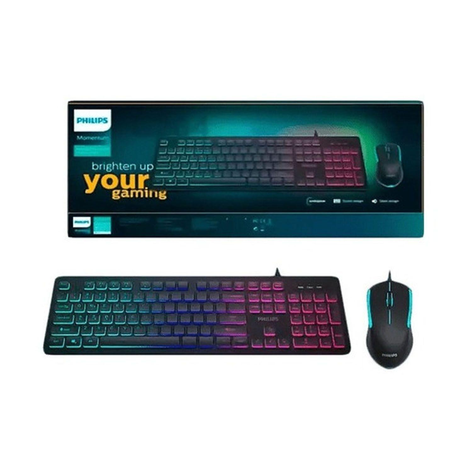 Kit Teclado Y Mouse Gamer Iluminado Philips G264 -crazygames-2