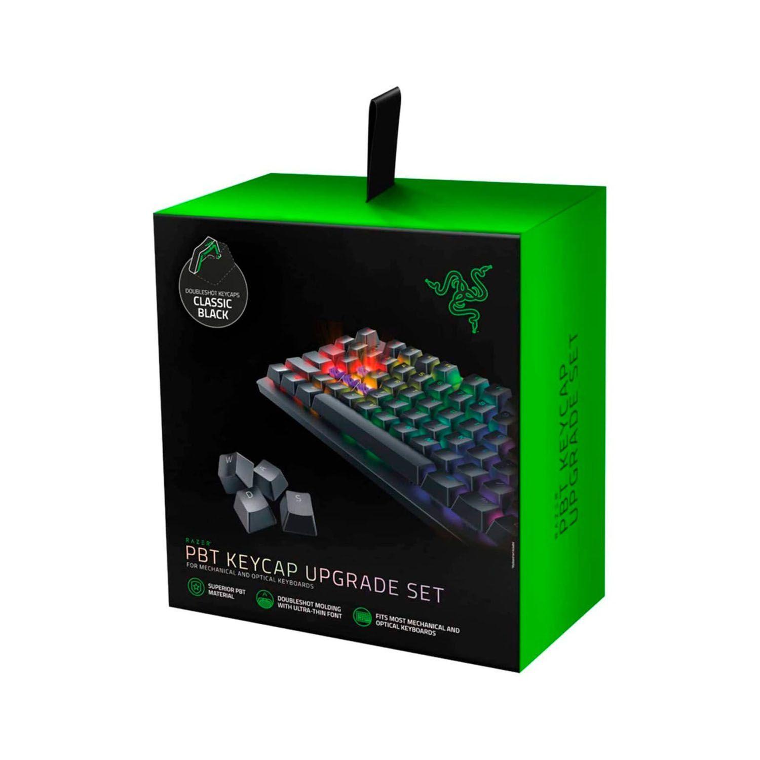 Keycaps Kit de 120 Teclas PBT Razer Black - Crazygames-0