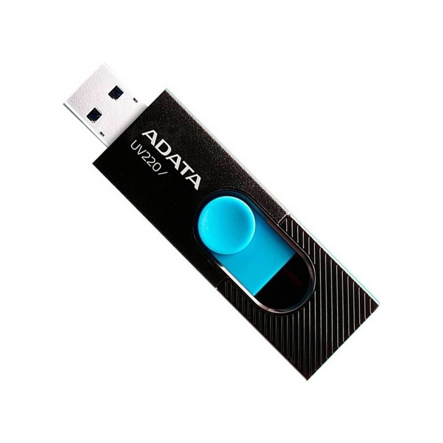 Pendrive Adata 32gb Retractil UV220 Negro/Azul - Crazygames-0
