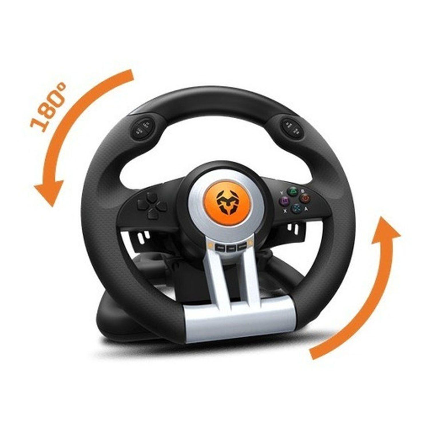 Volante Y Pedales Gamer Krom K-wheel Multiplatafoma-2