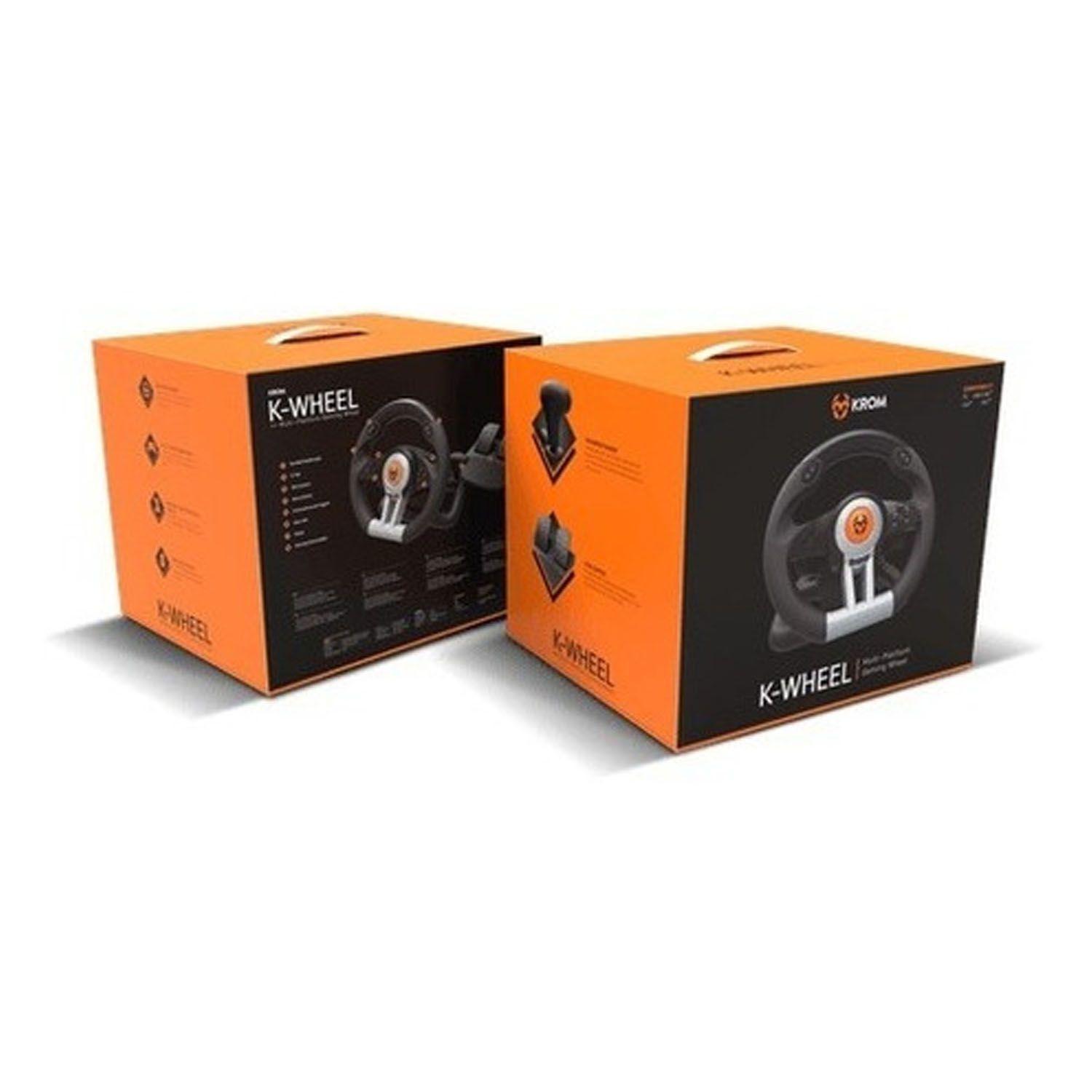 Volante Y Pedales Gamer Krom K-wheel Multiplatafoma-3