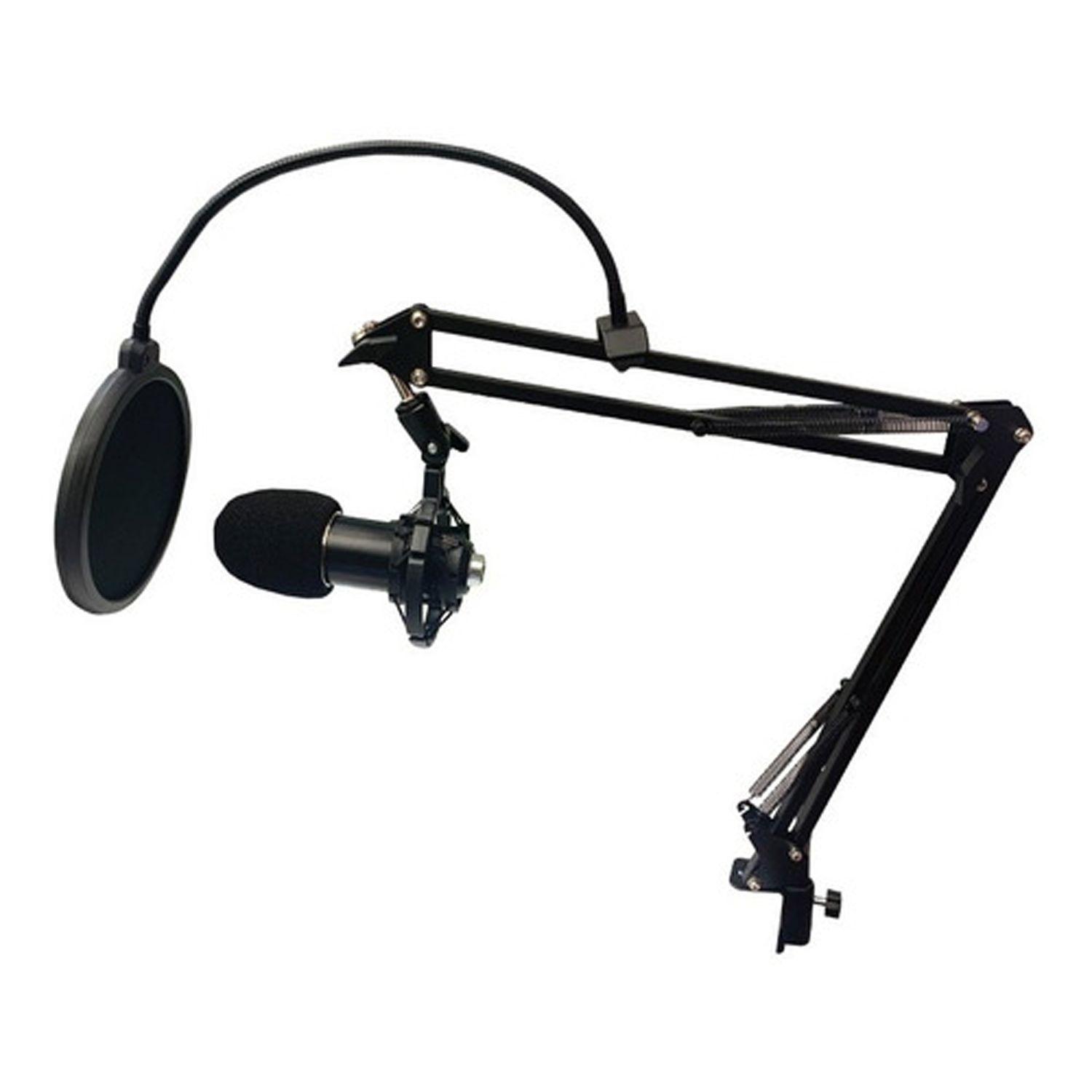 Kit Micrófono Studio Streaming Antipop Soporte Stand Kit67-0