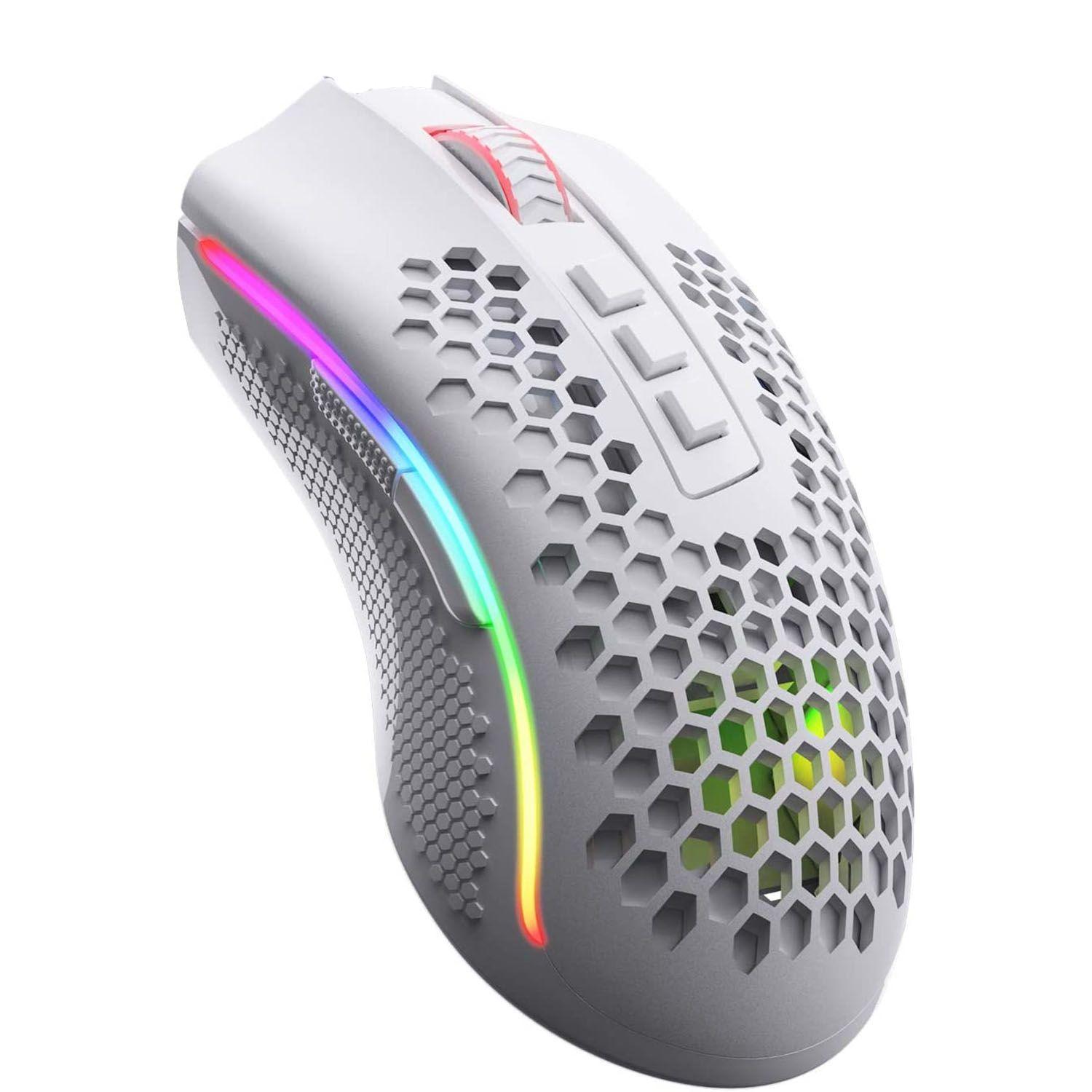 Mouse Gamer Redragon Storm Pro M808W-KS Blanco Inalambrico-1