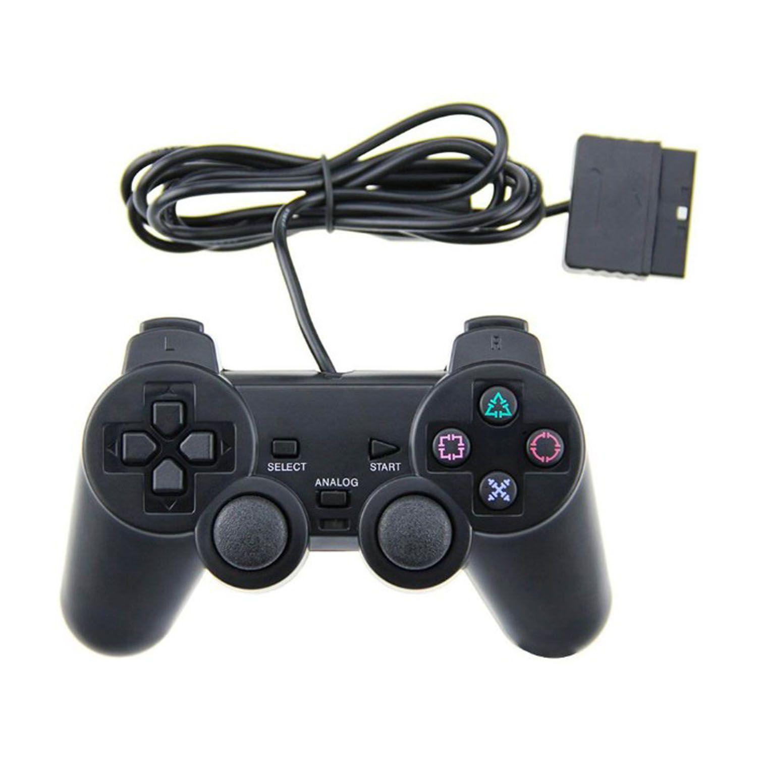Joystick compatible Ps2 Control Doble Shock Negro Crazygames-0