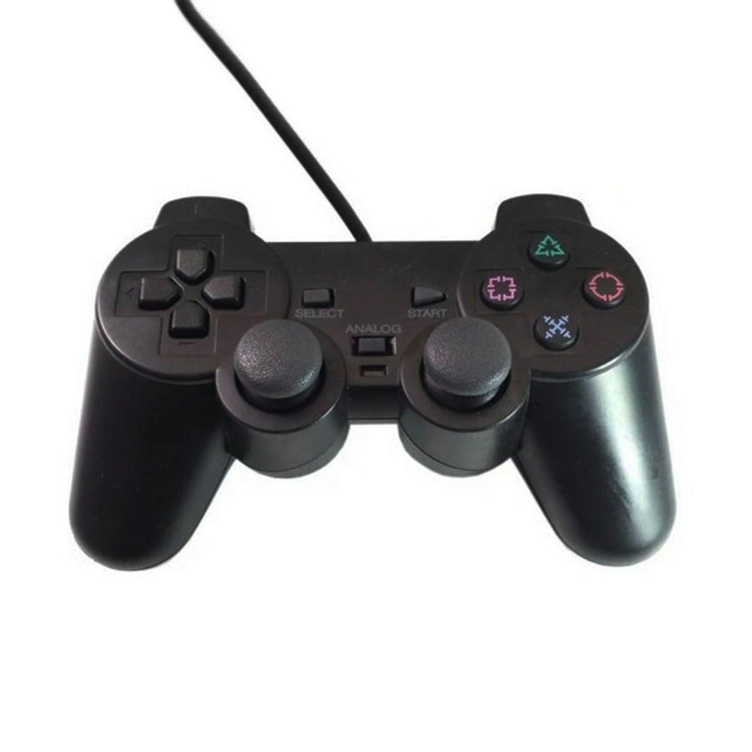Joystick compatible Ps2 Control Doble Shock Negro Crazygames-1