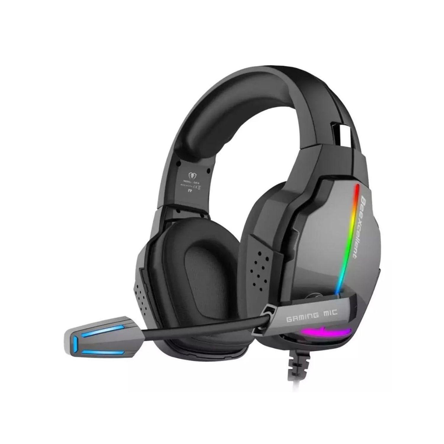 Audífono Gamer Rgb Beexcellent Gm-8 Black Multiplataforma-0
