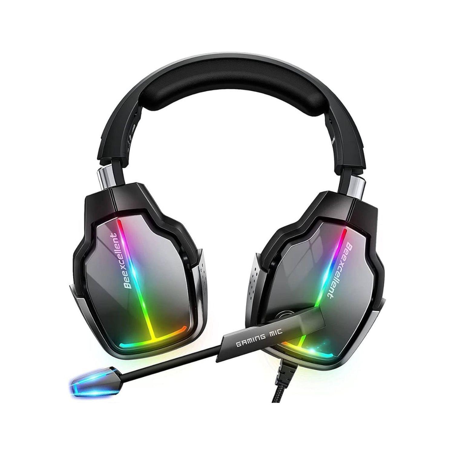Audífono Gamer Rgb Beexcellent Gm-8 Black Multiplataforma-1