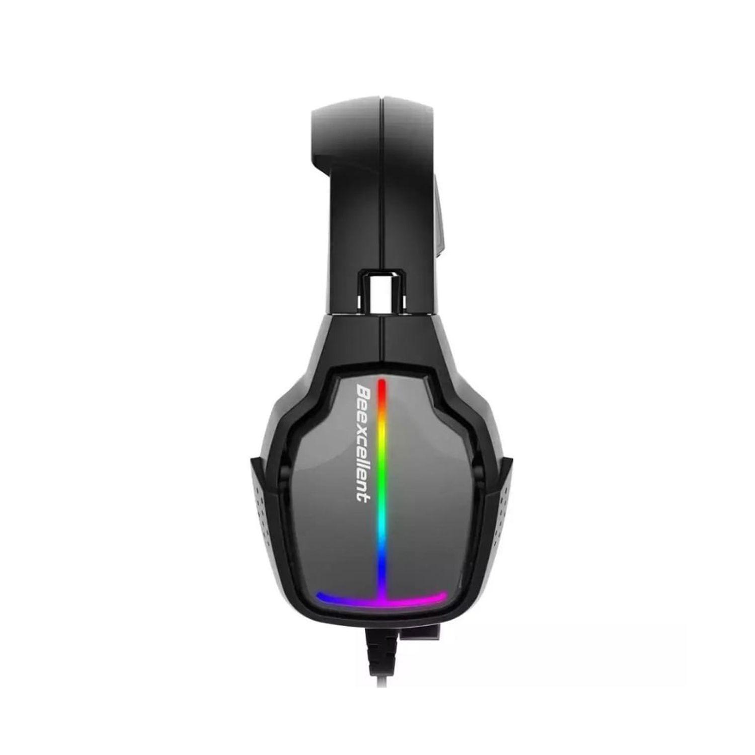 Audífono Gamer Rgb Beexcellent Gm-8 Black Multiplataforma-2