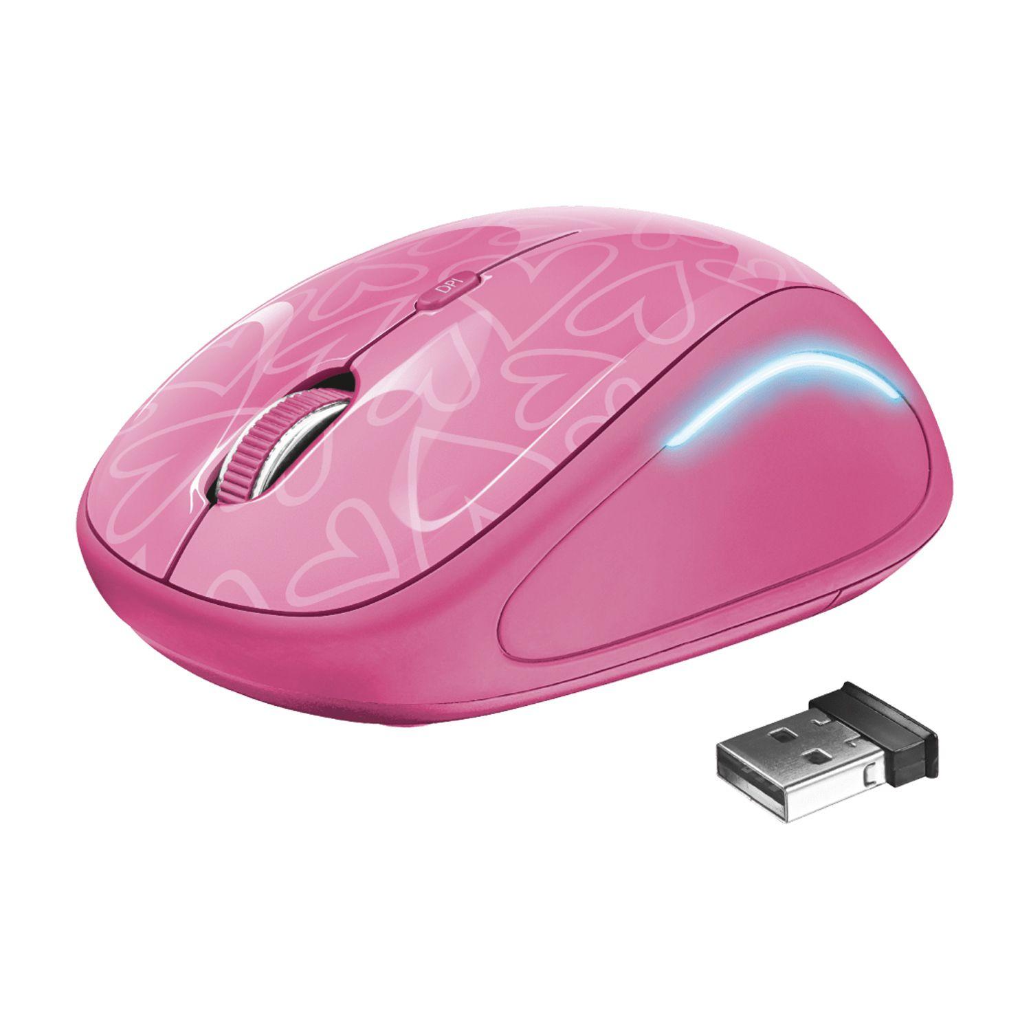Mouse Inalambrico Trust Yvi Fx Pink - Crazygames-0