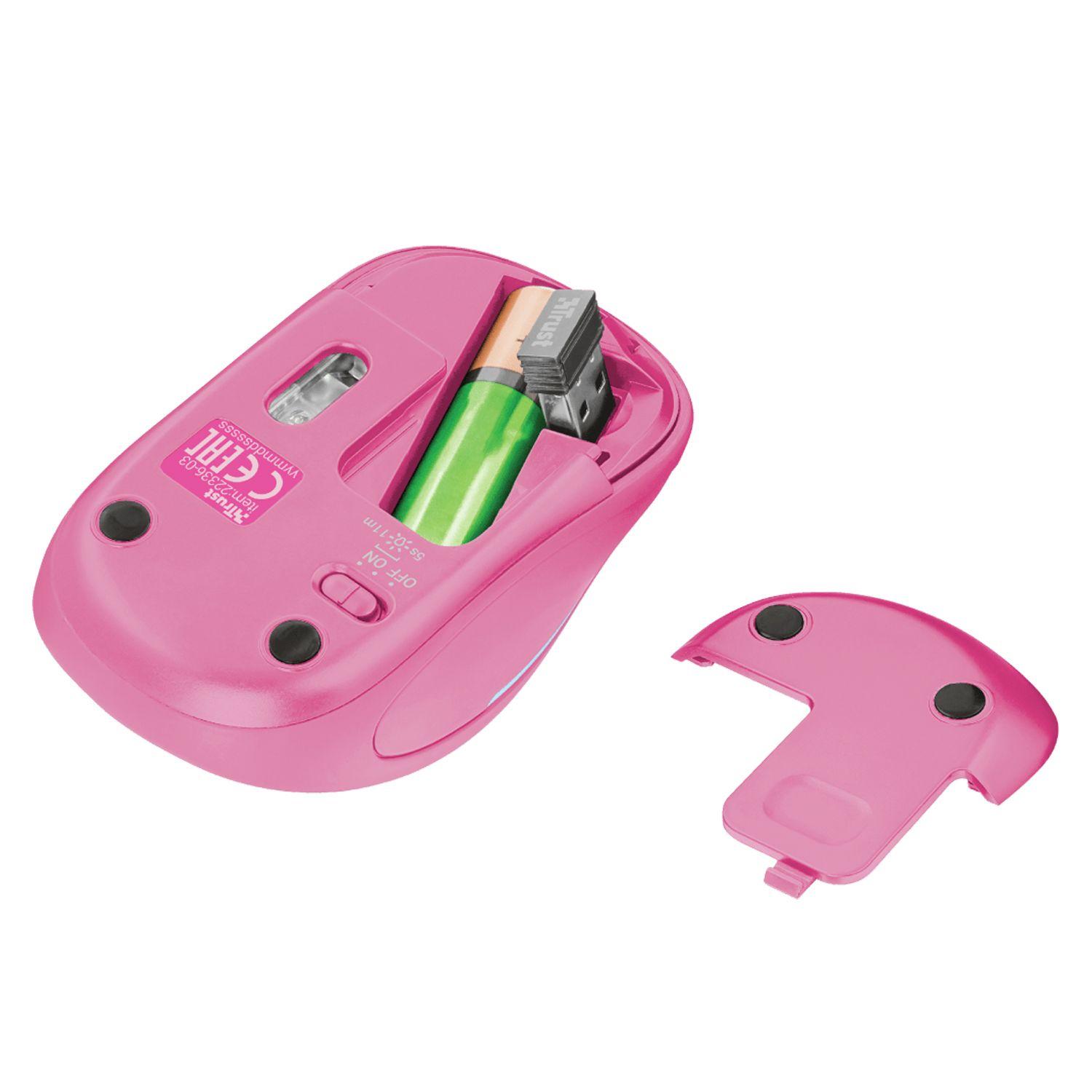 Mouse Inalambrico Trust Yvi Fx Pink - Crazygames-1