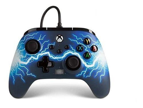 Control Con Cable Para Xbox/pc Negro Con Rayos Power A-0
