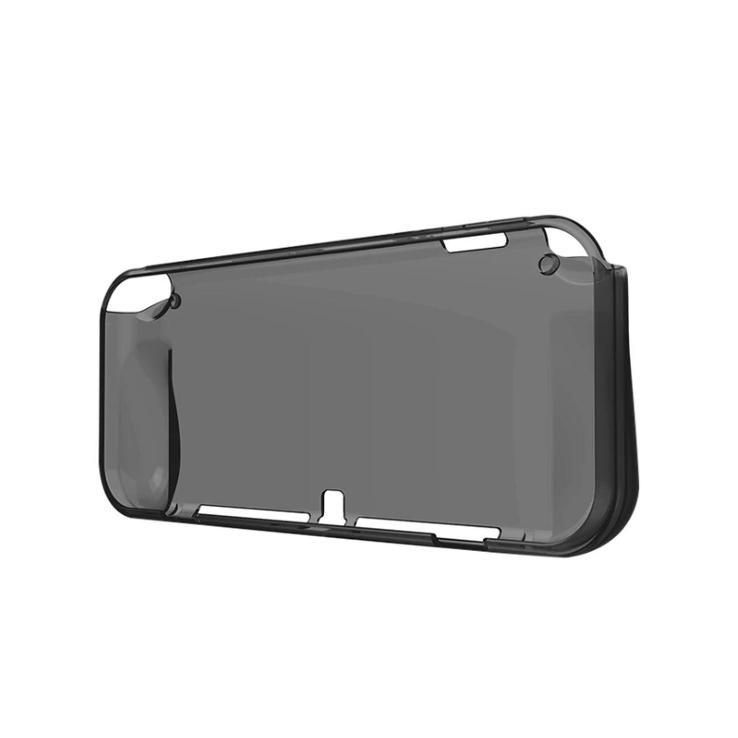 Tpu Protector Compatible Con Switch OLED Negro Transparente.-0