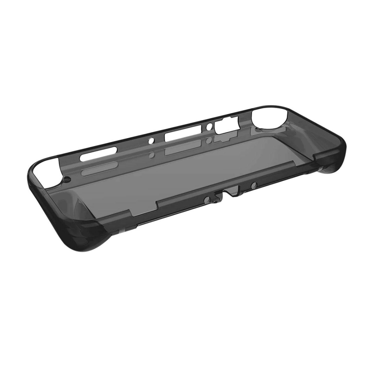 Tpu Protector Compatible Con Switch OLED Negro Transparente.-1