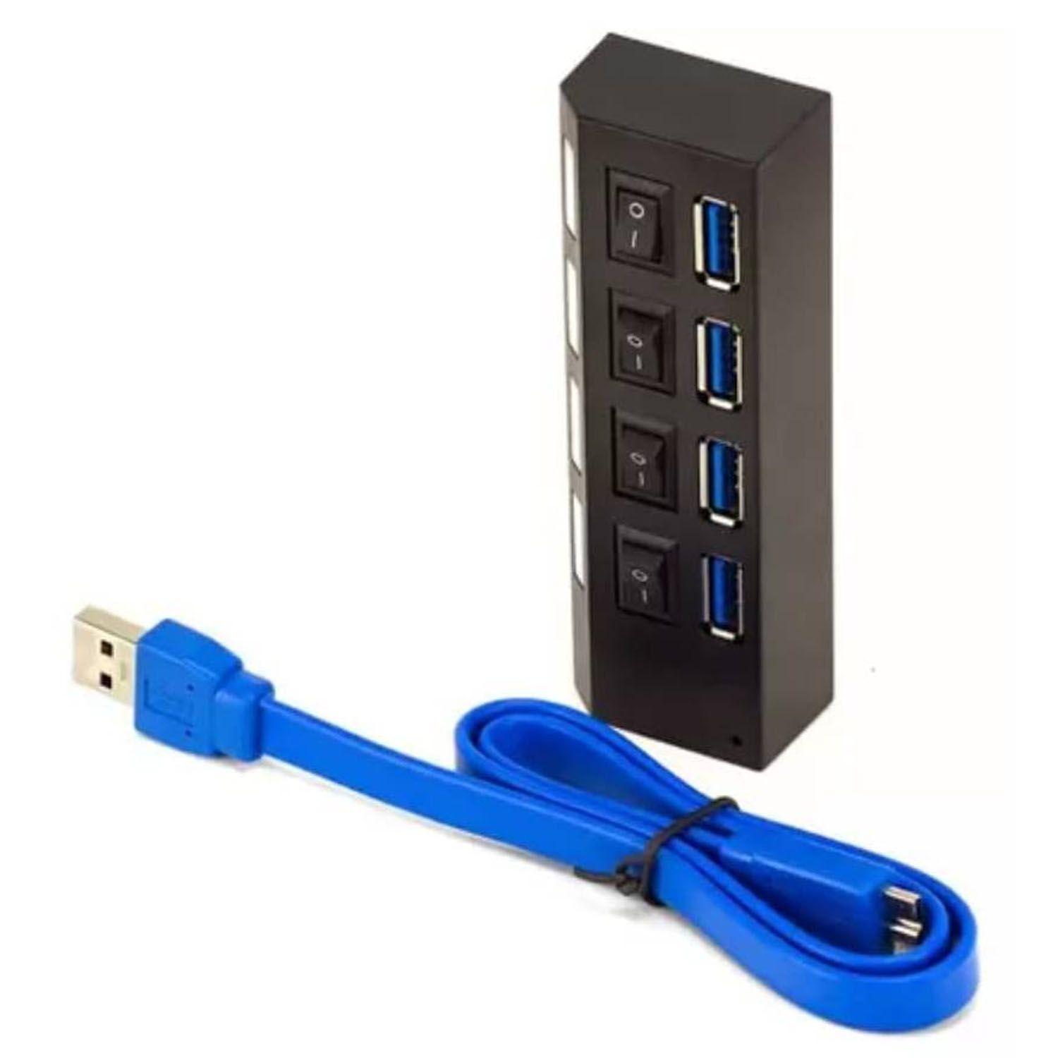 Hub USB 3.0 4 Puertos Multicargador Con Switch TL111-0