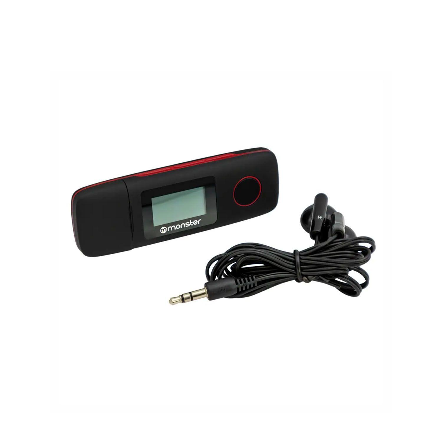 Reproductor MP3 16GB Rojo Monster 087RD-2