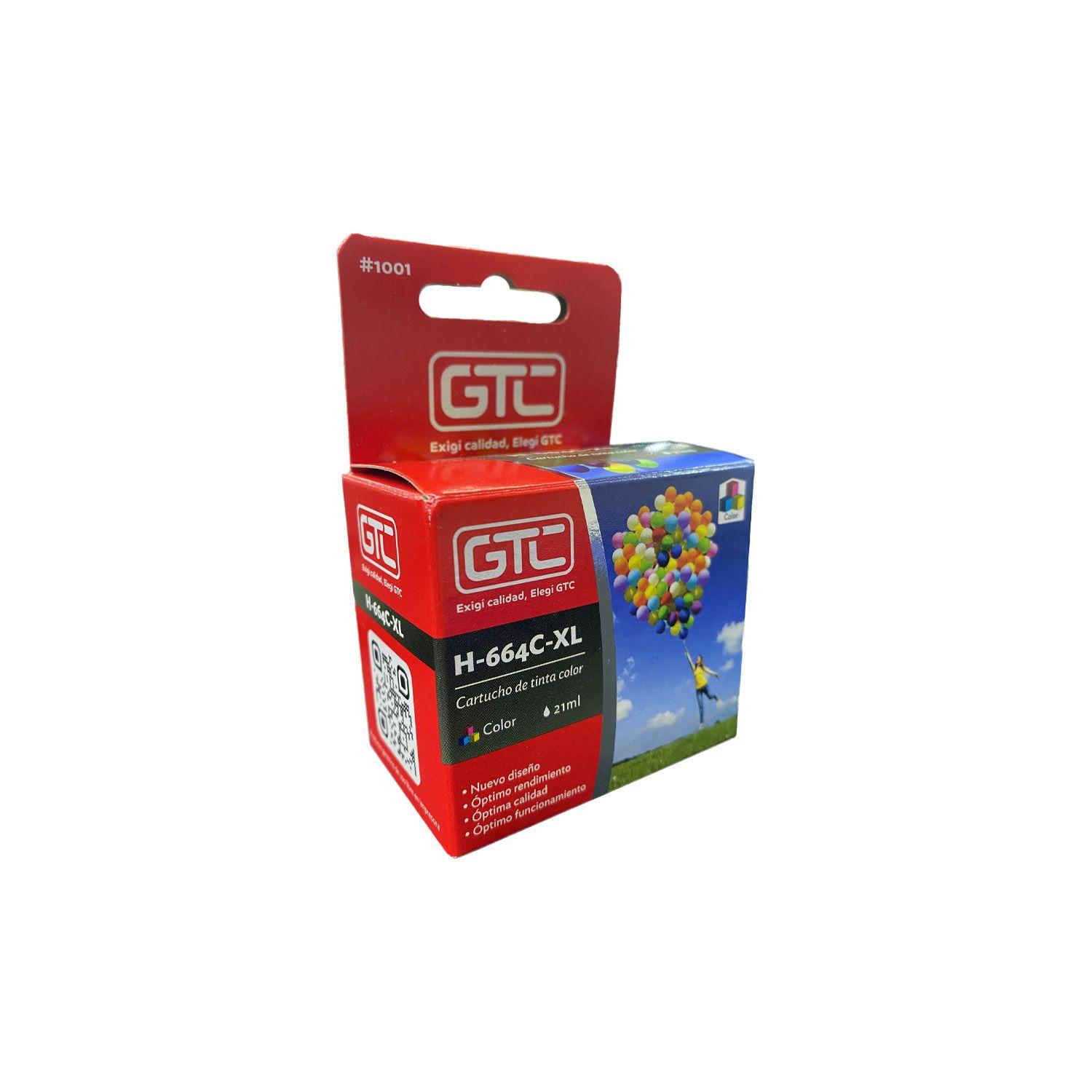 Cartucho De Impresora 664 XL Color GTC Compatible HP 21ml-0