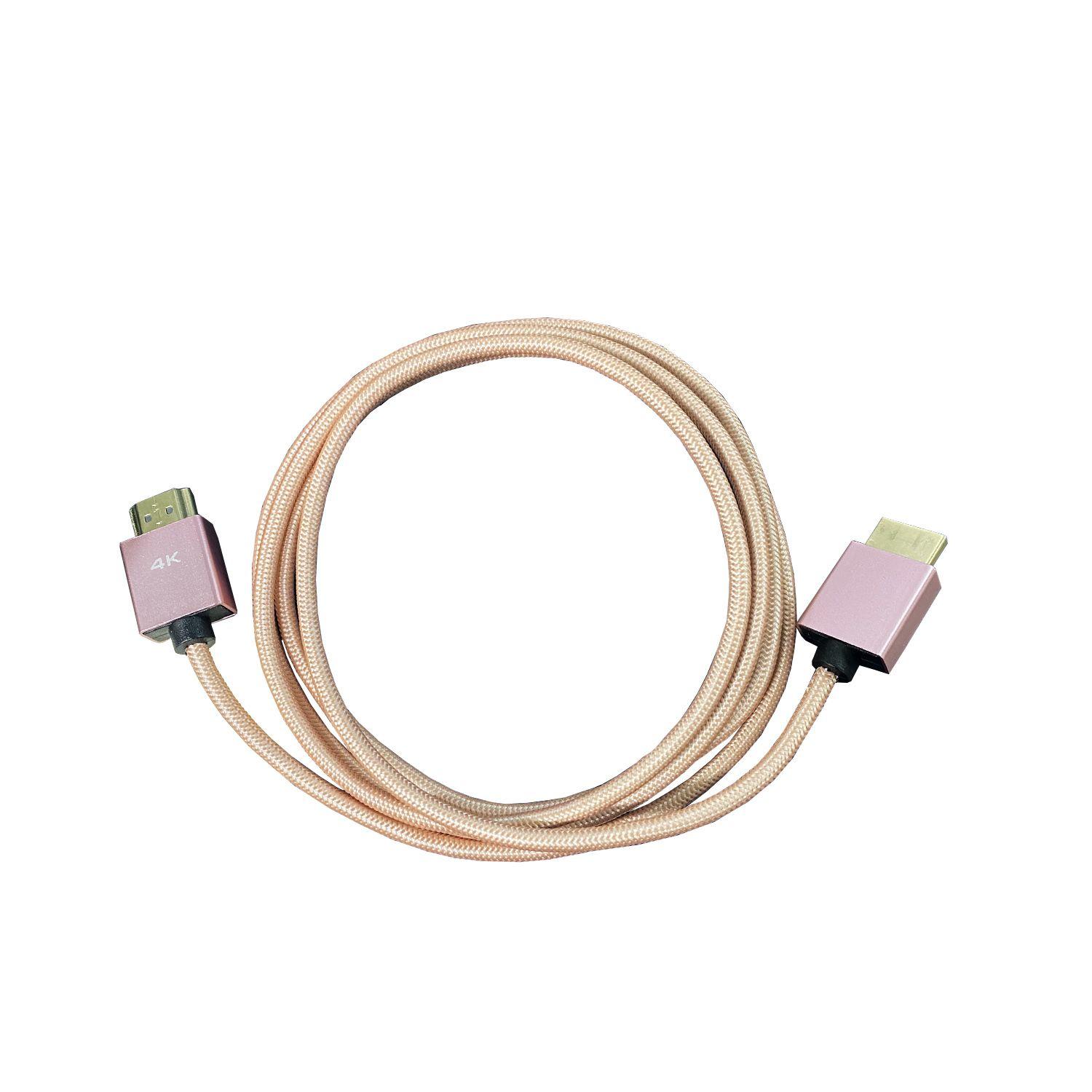 Cable Hdmi 2.0 4k UHD - Rosado 1.5 Metros-0