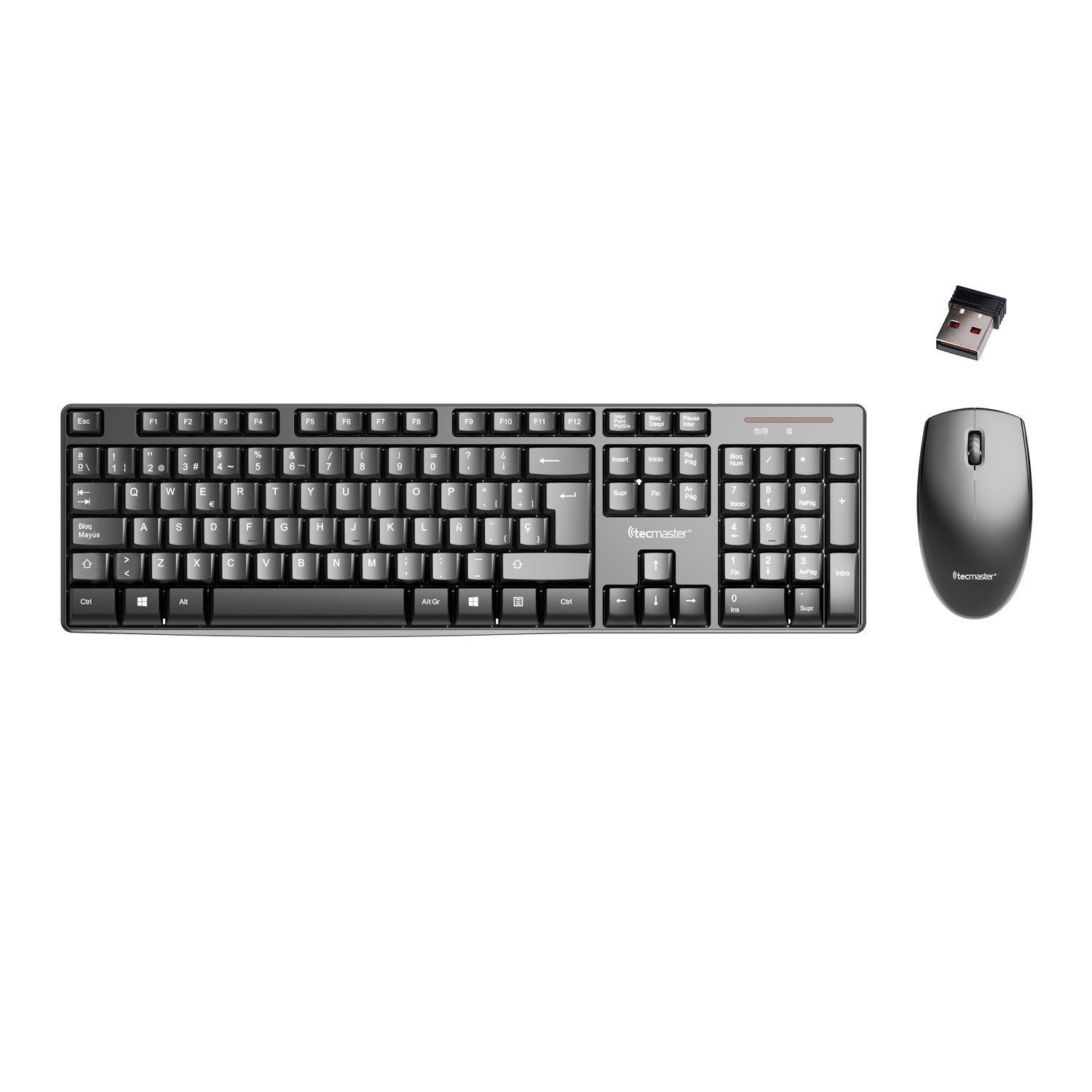 Kit De Mouse y Teclado Inalambrico TM-100512 Tecmaster-1