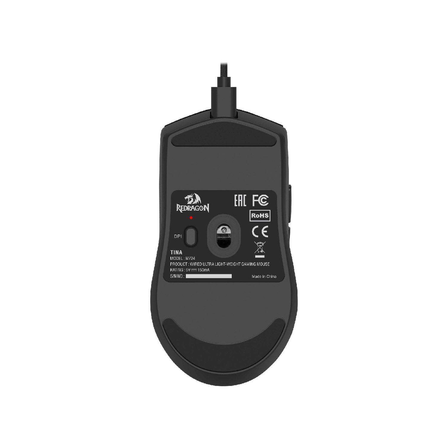 Mouse Gamer Competitivo Redragon King M724 Black-2