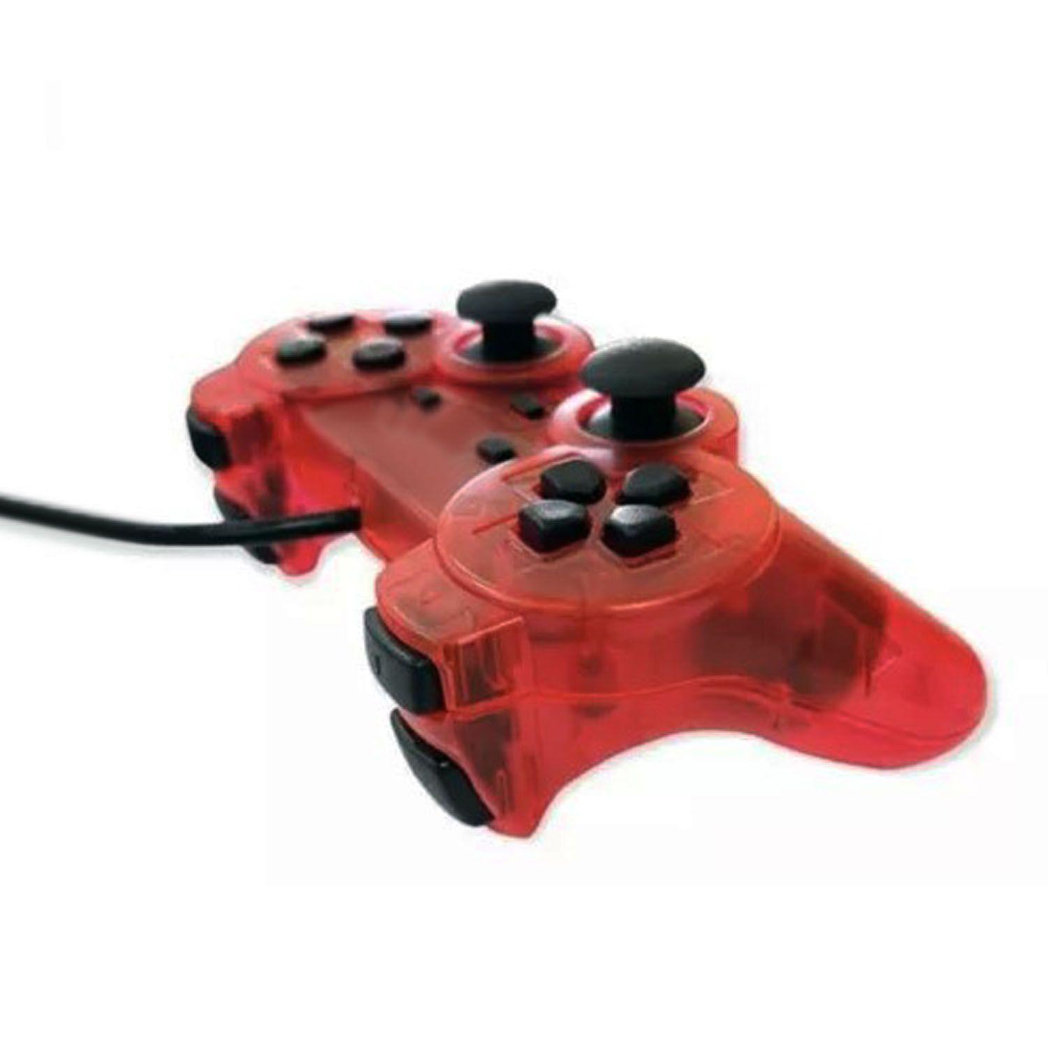 Joystick Compatible Ps2 Control Doble Shock Rojo- Crazygames-1