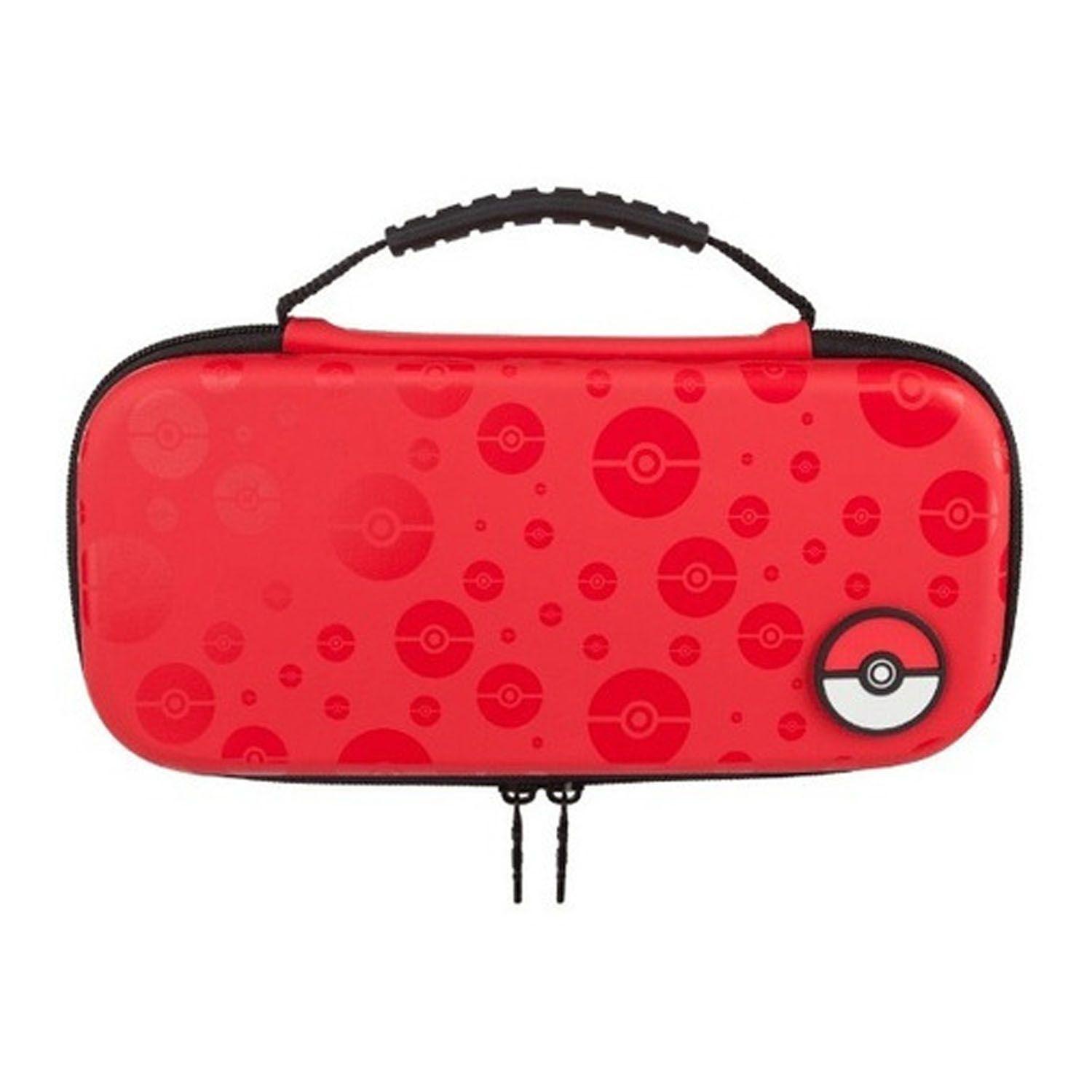 Bolso Protector Rojo Para Nintendo Switch Pokemon Bola  Licenciado-0