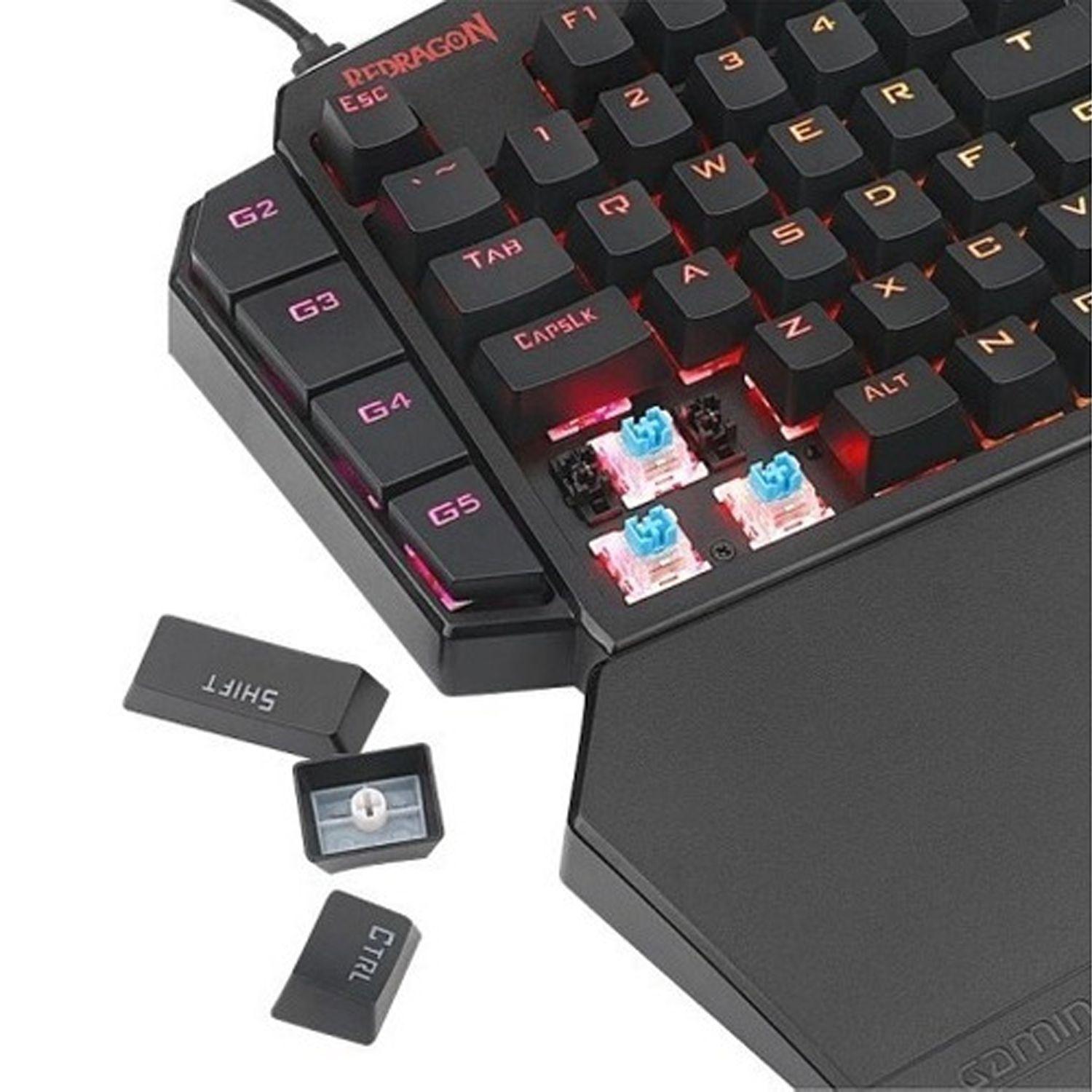 Teclado Mecanico De Una Mano Redragon Diti Switch Blue-1