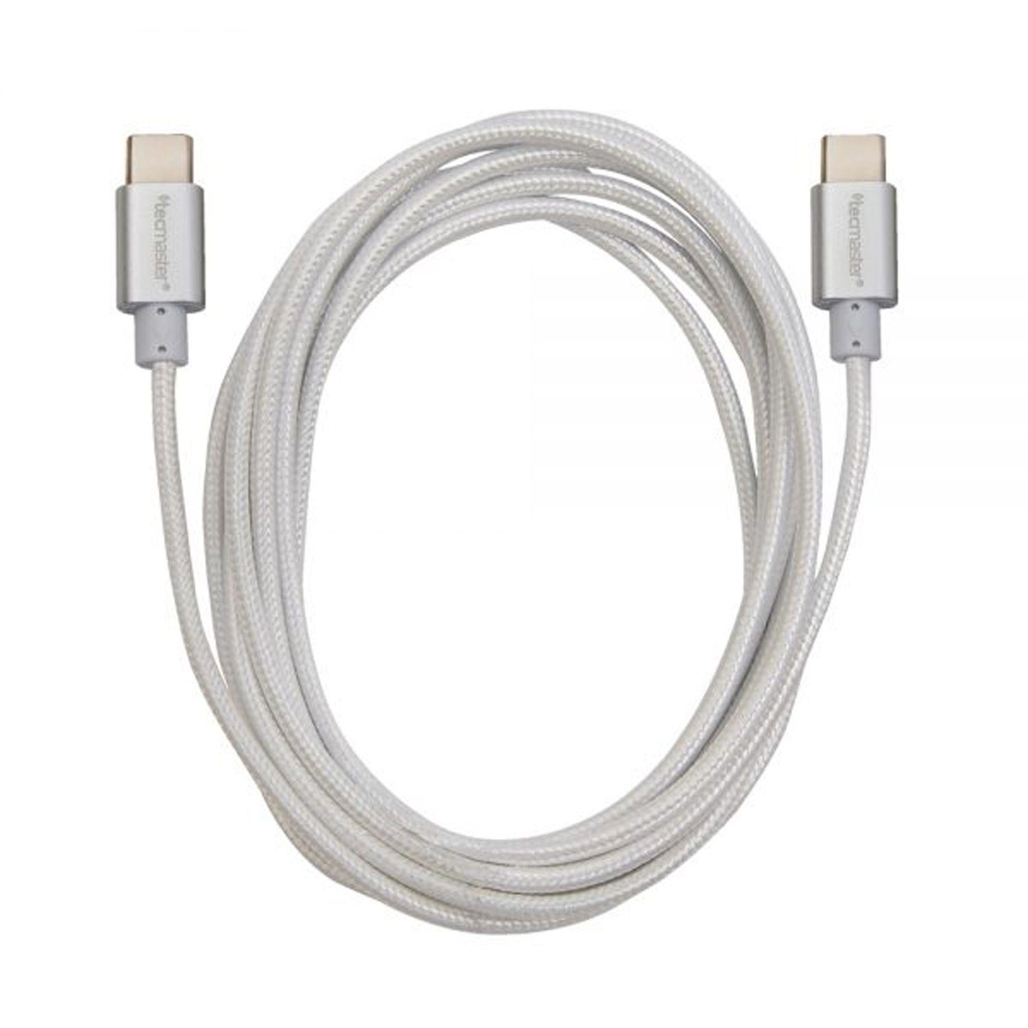 Cable Tipo C A Tipo C 2MTS Reforzado TM-200521-SL Silver-0