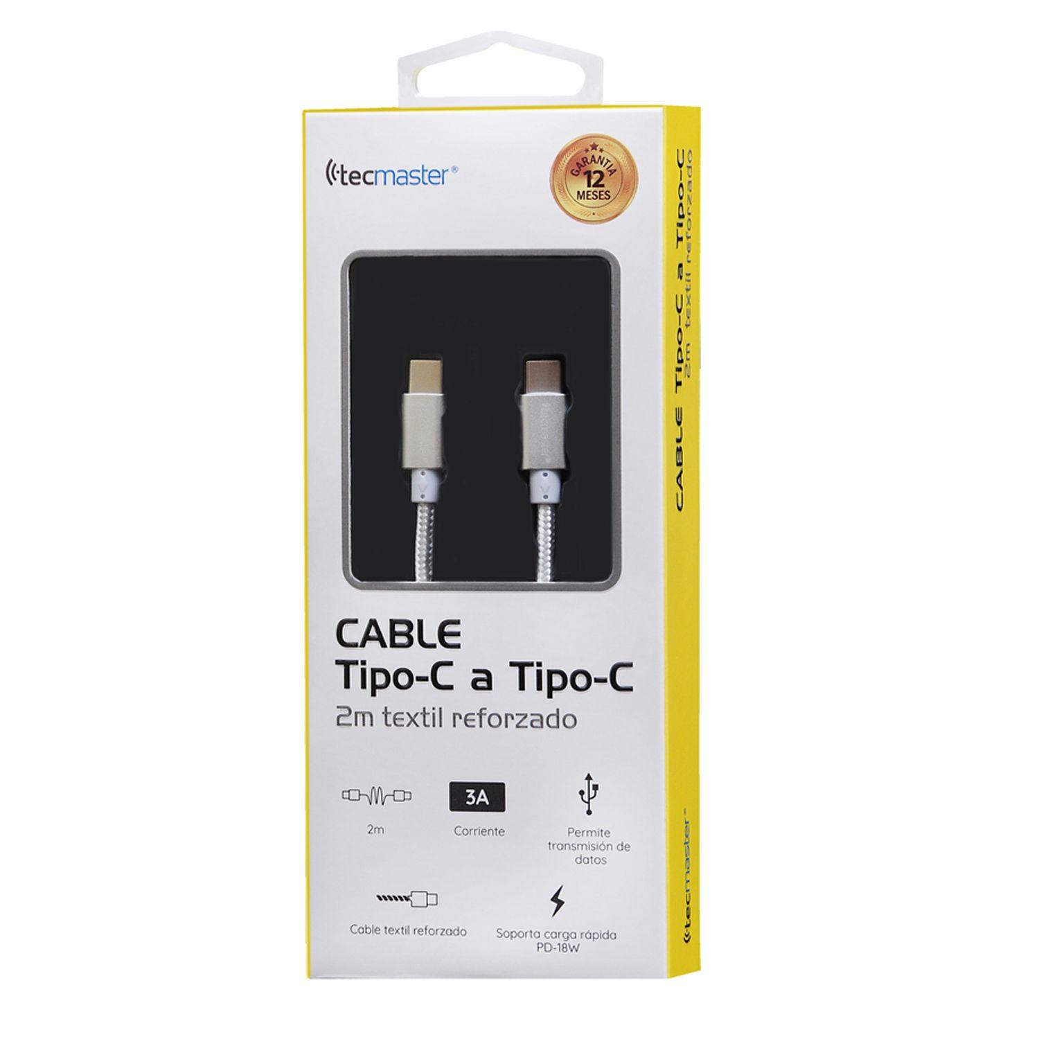Cable Tipo C A Tipo C 2MTS Reforzado TM-200521-SL Silver-1