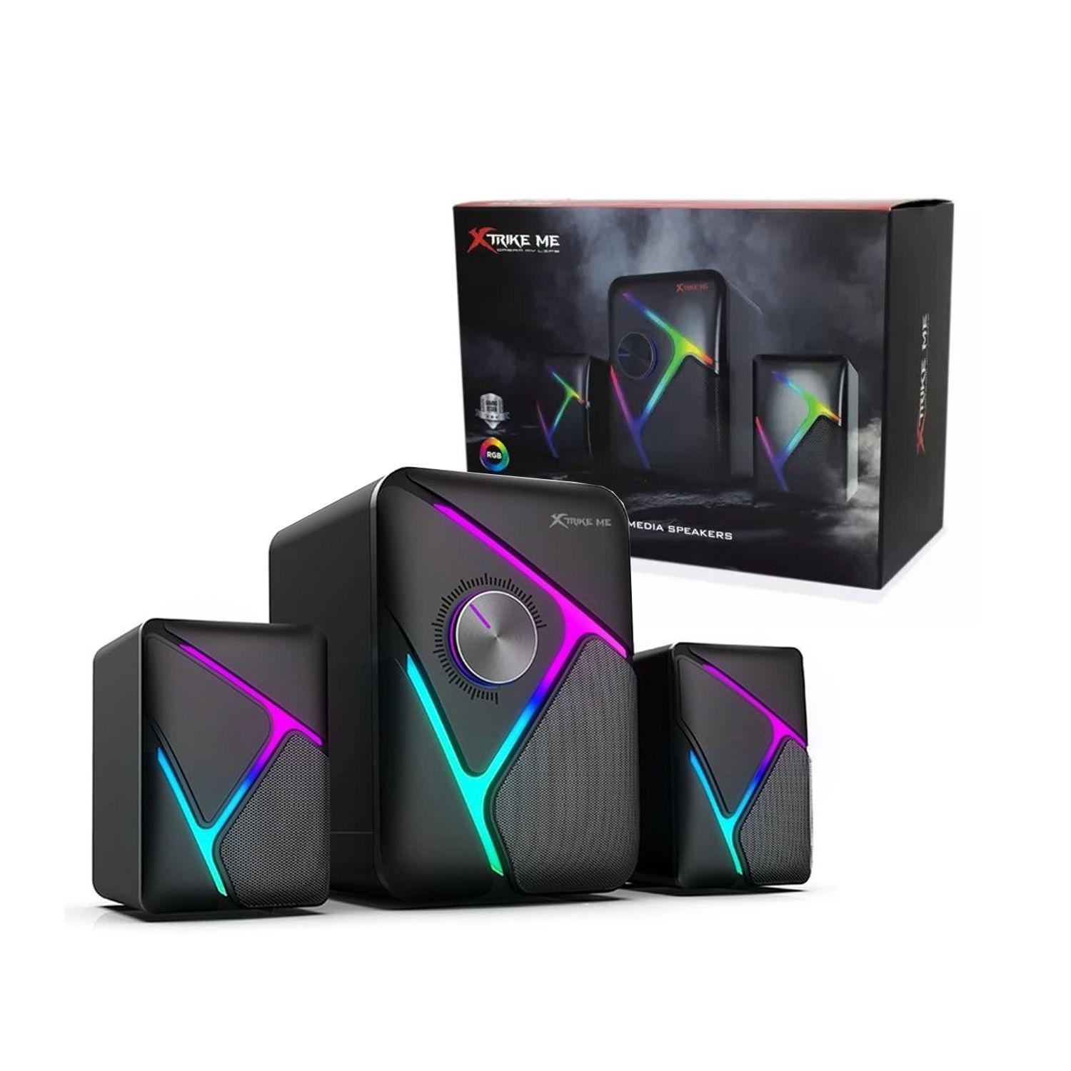Parlante Gamer Xtrike Me Sk-610 Rgb Subwoofer 2.1-3