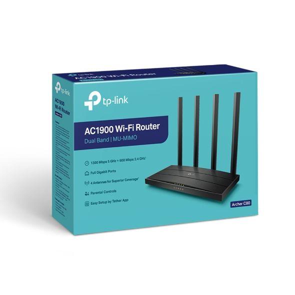 Router Inalámbrico Doble Banda Mu-mimo Ac1900 Archer C80-3