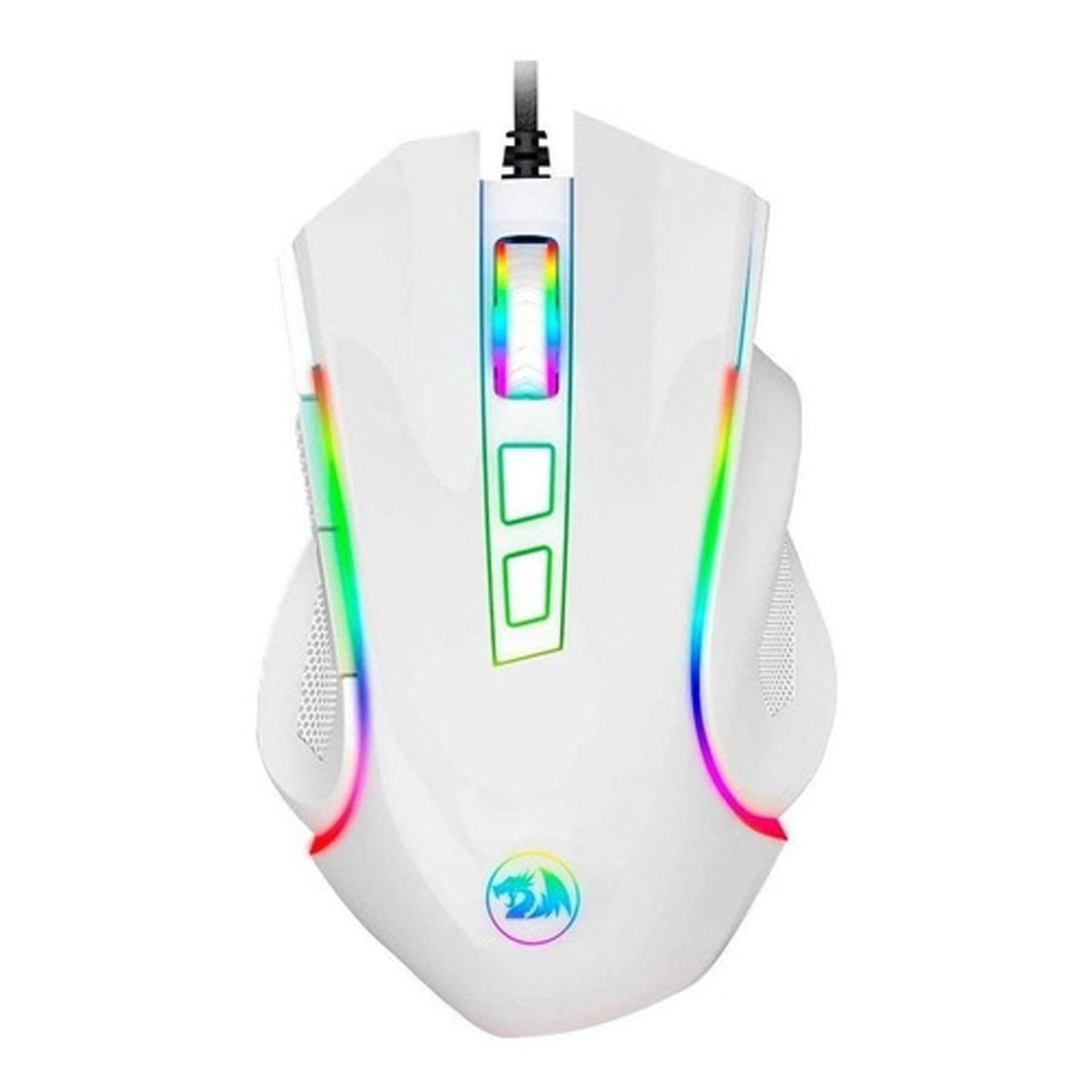 Mouse Gamer Redragon Griffin White M607w - Crazygames-0