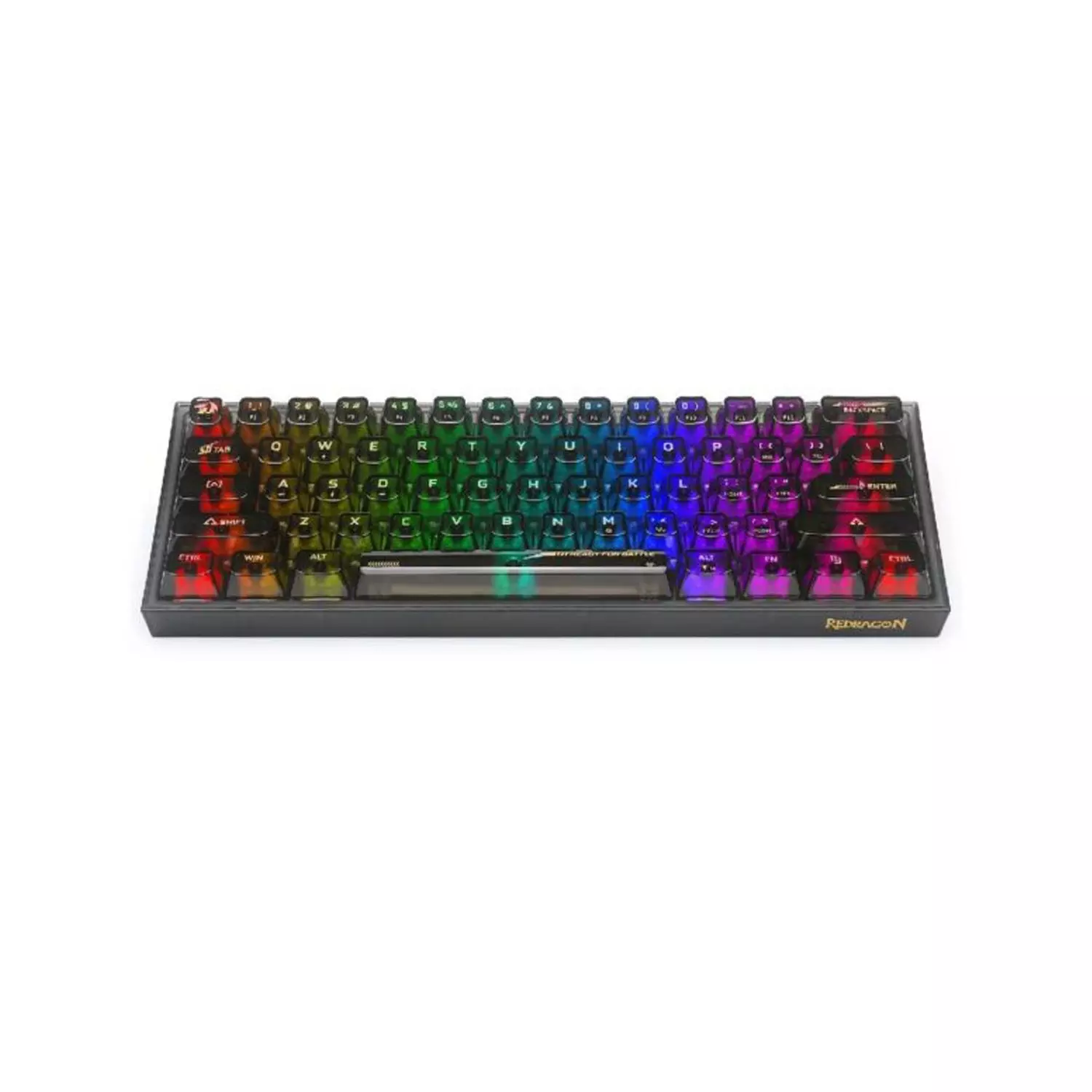 Teclado Mecánico Redragon Fizz 60% Rgb Transparente Black-1