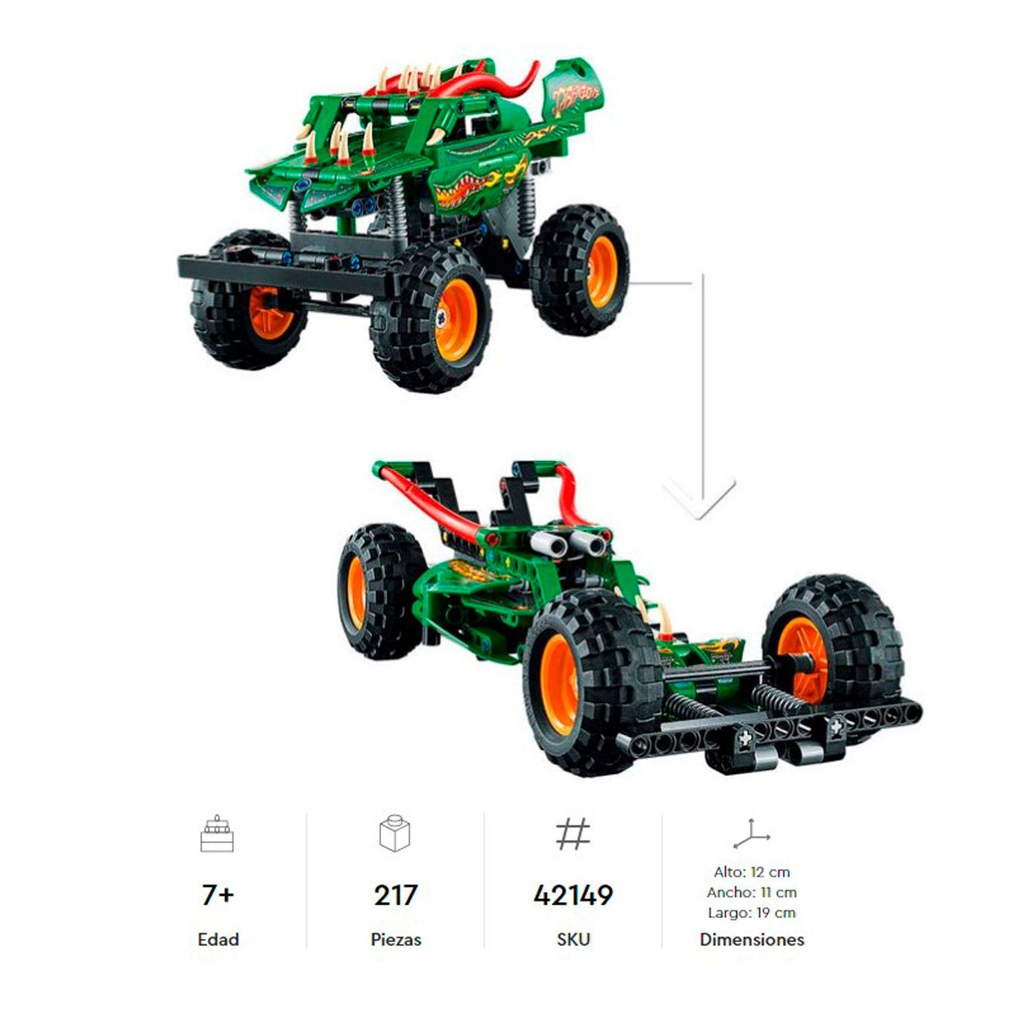 Lego Technic Monster Jam Dragon 42149 - Crazygames-5