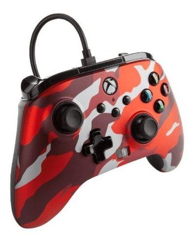 Control Con Cable Para Xbox/pc Camuflado Rojo Power A-0