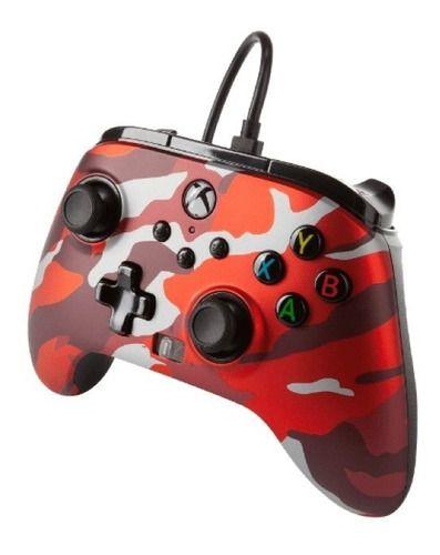 Control Con Cable Para Xbox/pc Camuflado Rojo Power A-2