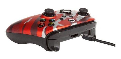 Control Con Cable Para Xbox/pc Camuflado Rojo Power A-3