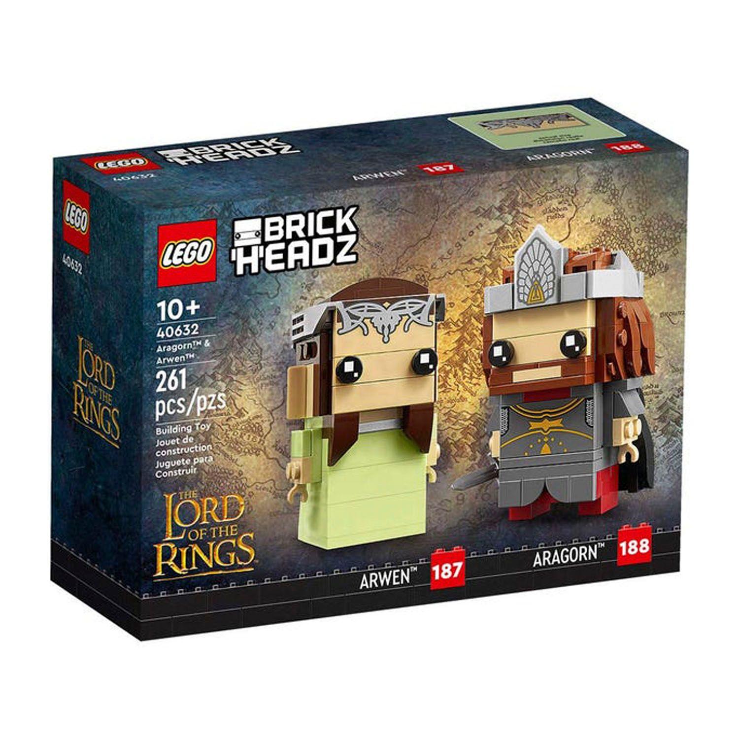 Lego Brick Headz Señor de los Anillos Aragorn y Arwen 40632-1